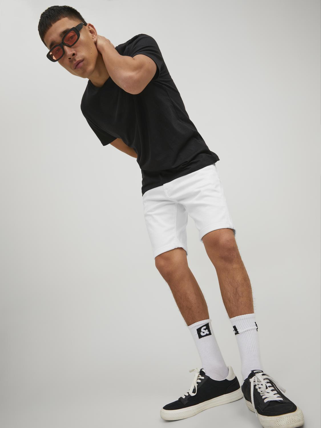 JACK & JONES Rick Icon Shorts regular fit, heren korte broek, wit