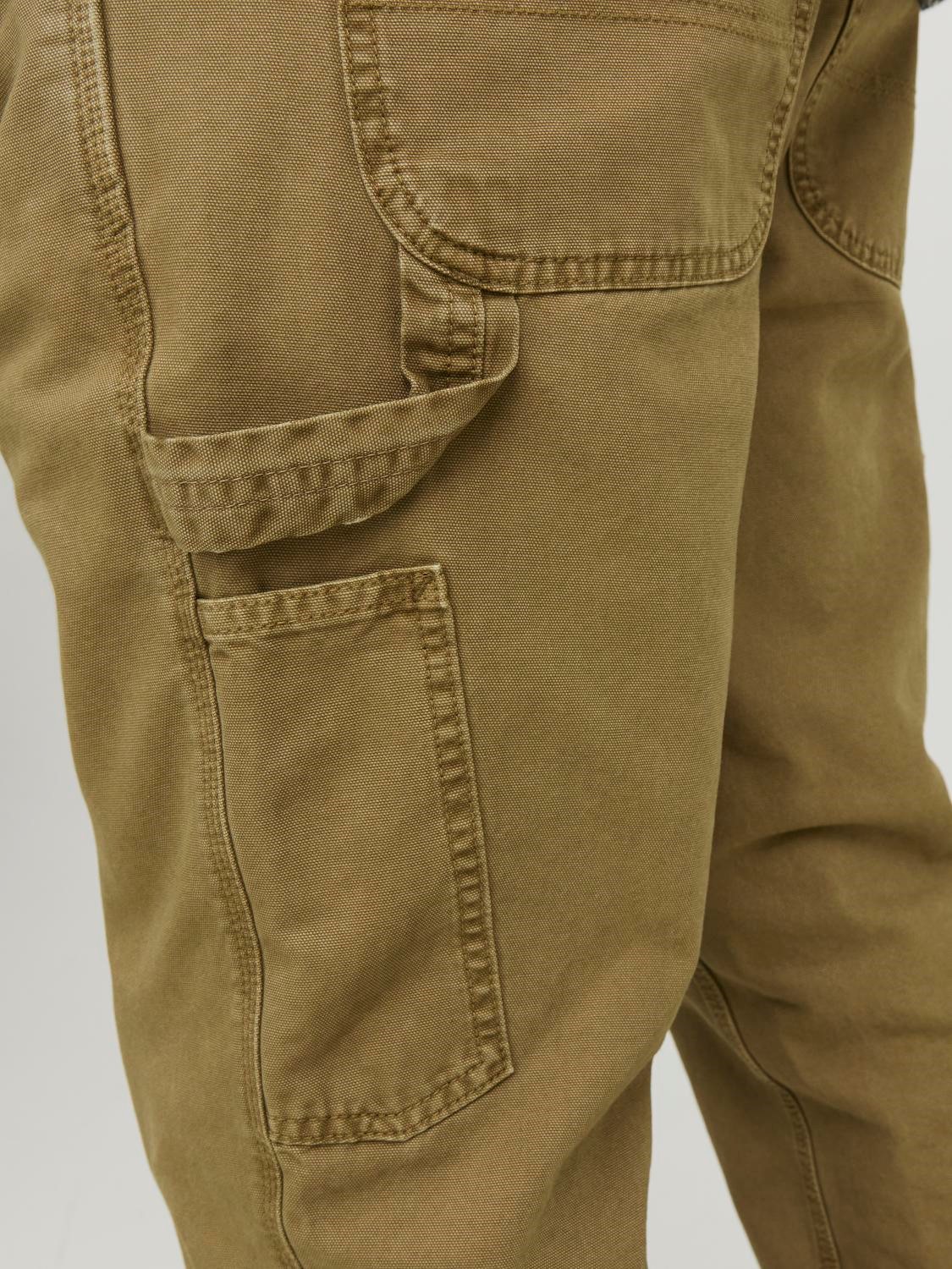 JACK & JONES Kane Washed Carpenter loose fit, heren cargo broek, camel bruin