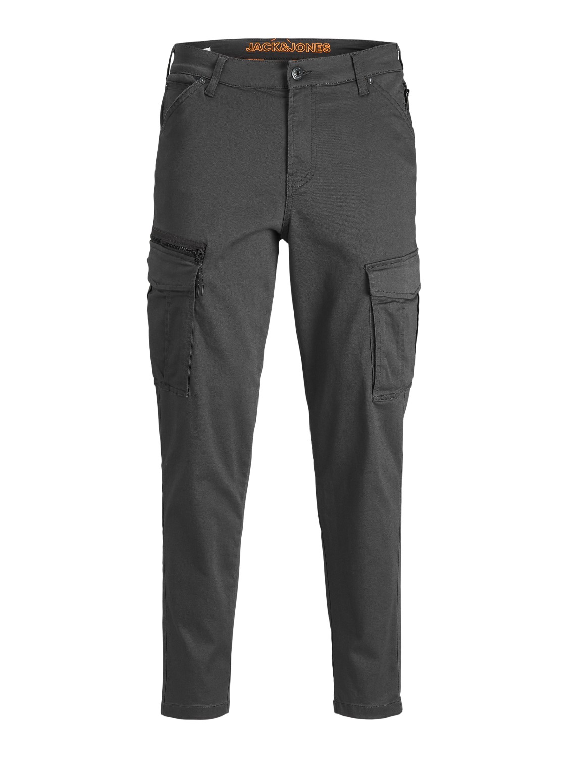 JACK & JONES Ace Dex Tapered loose fit, heren cargo broek, donkergrijs