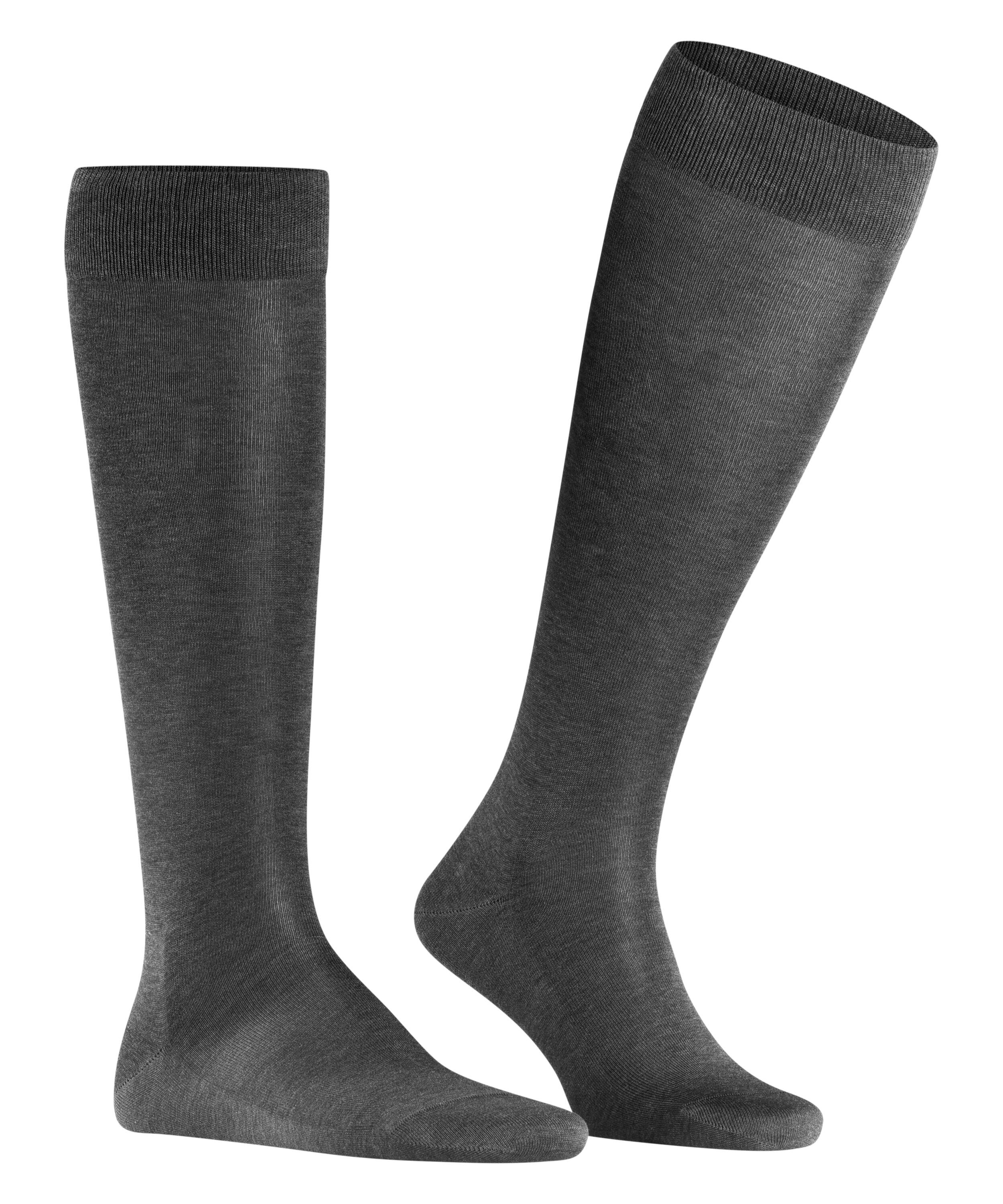 FALKE Tiago heren kniekousen, antraciet grijs (anthracite mel.)