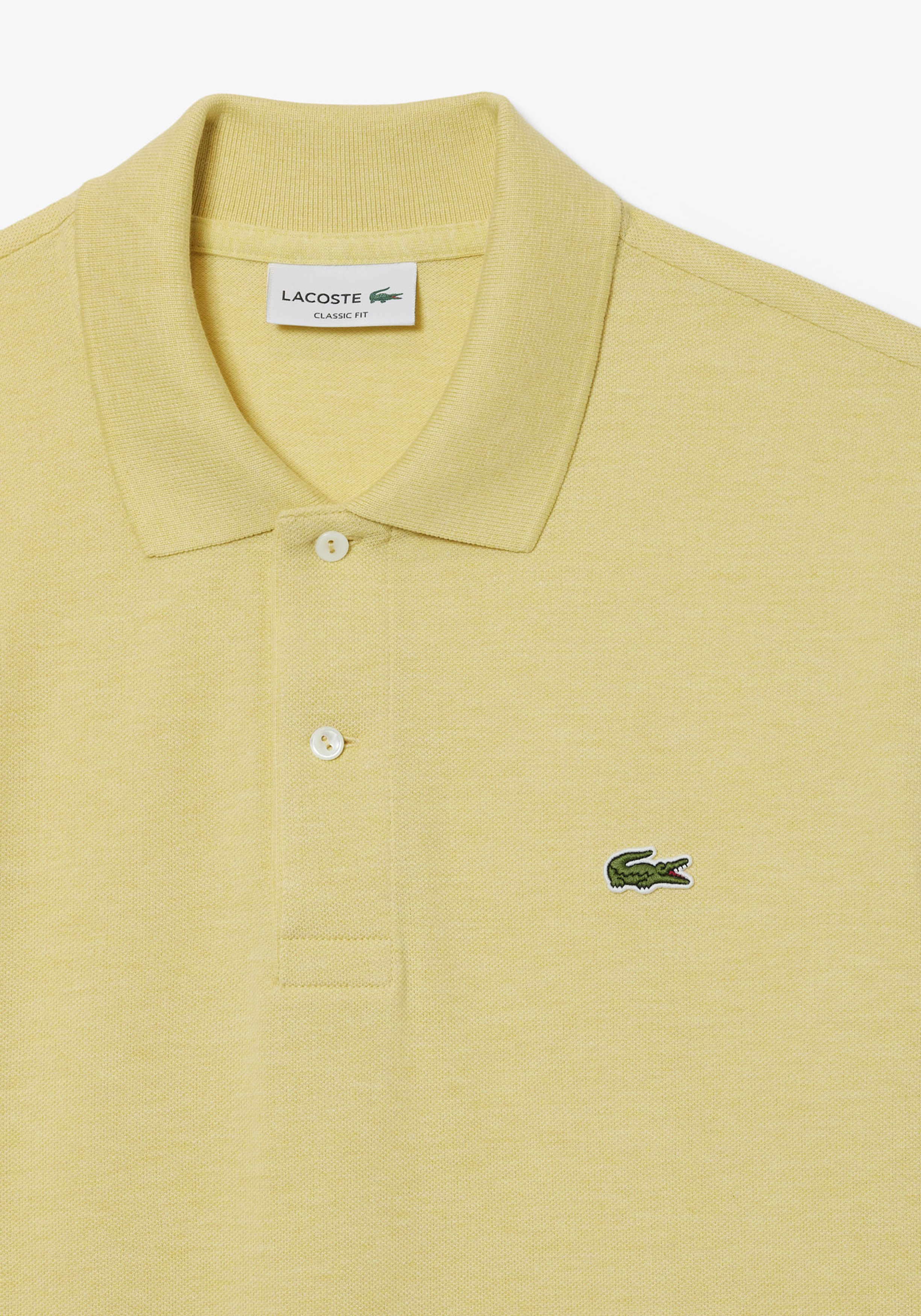 Lacoste Classic Fit polo, geel melange