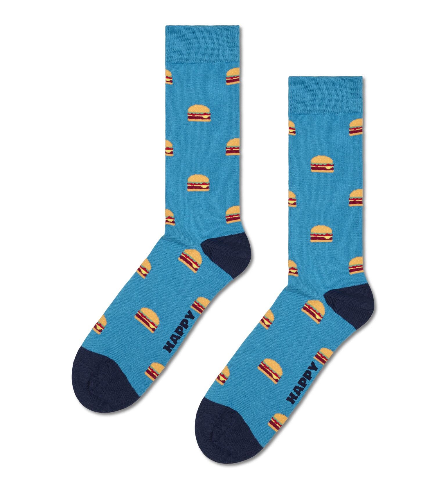 Happy Socks Everyday Food Socks Gift Set (4-pack), unisex sokken in cadeauverpakking, blauw