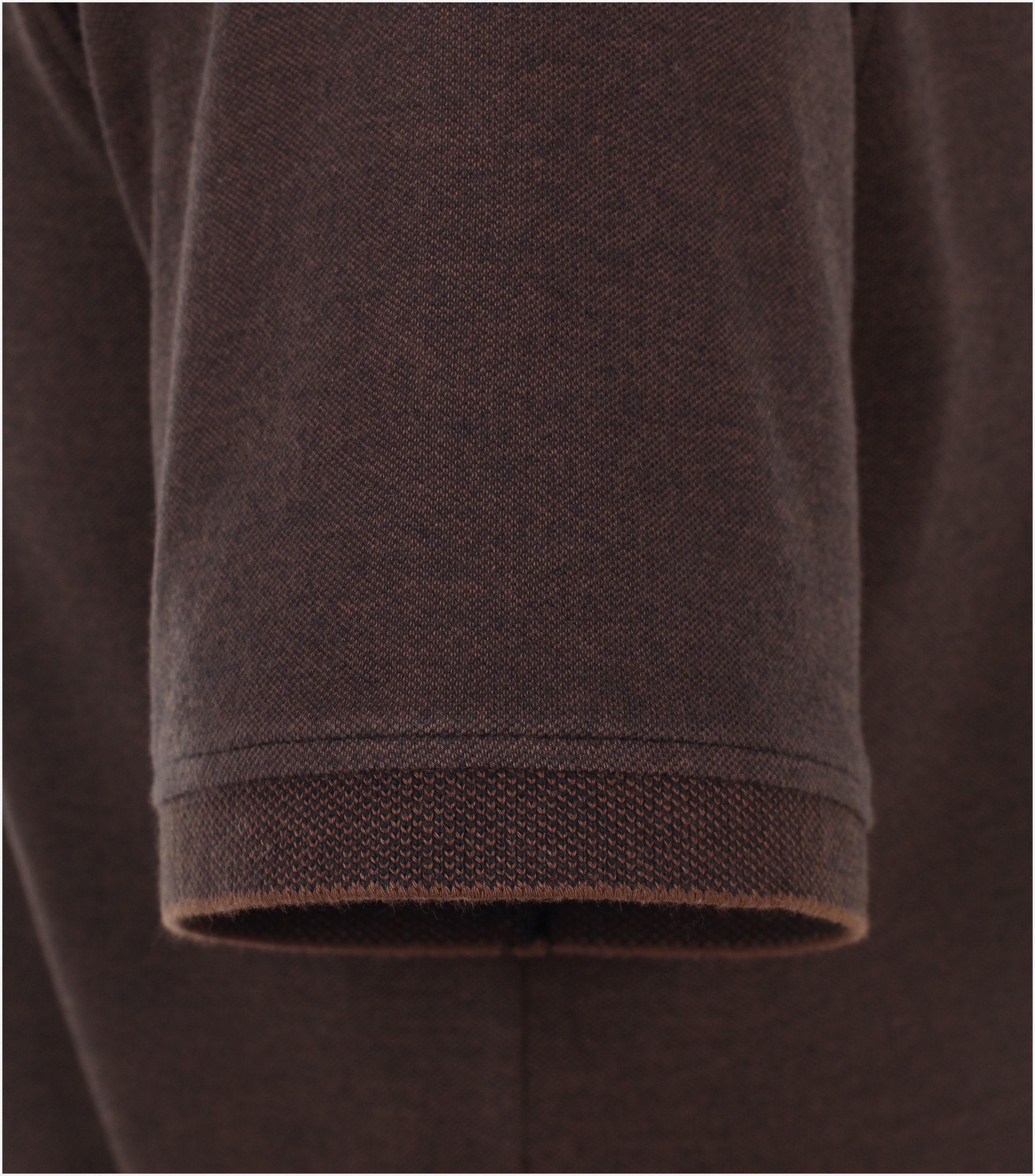 CASA MODA comfort fit heren polo, donkerbruin