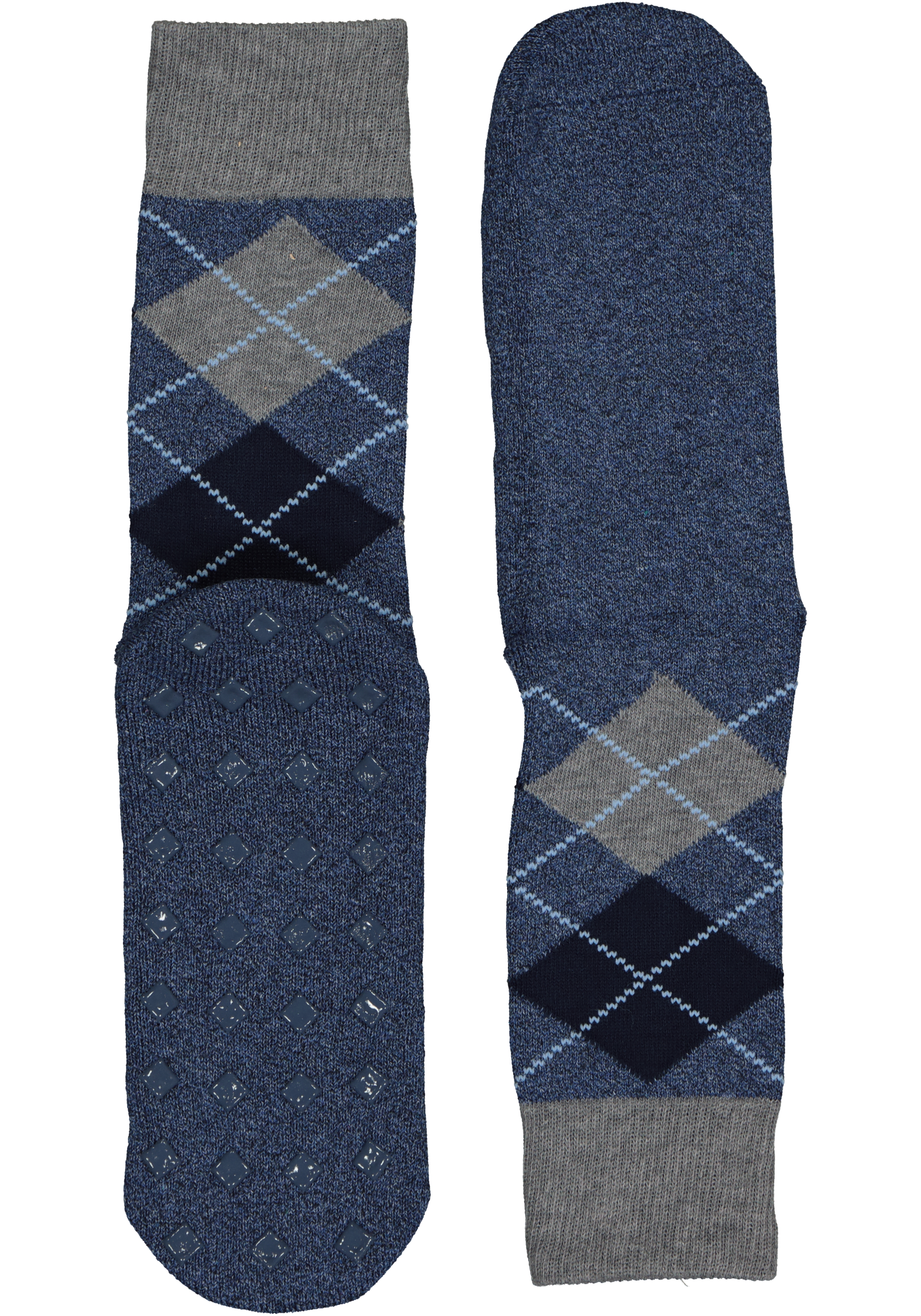 Burlington Argyle Heren Huissokken, blauw geruit