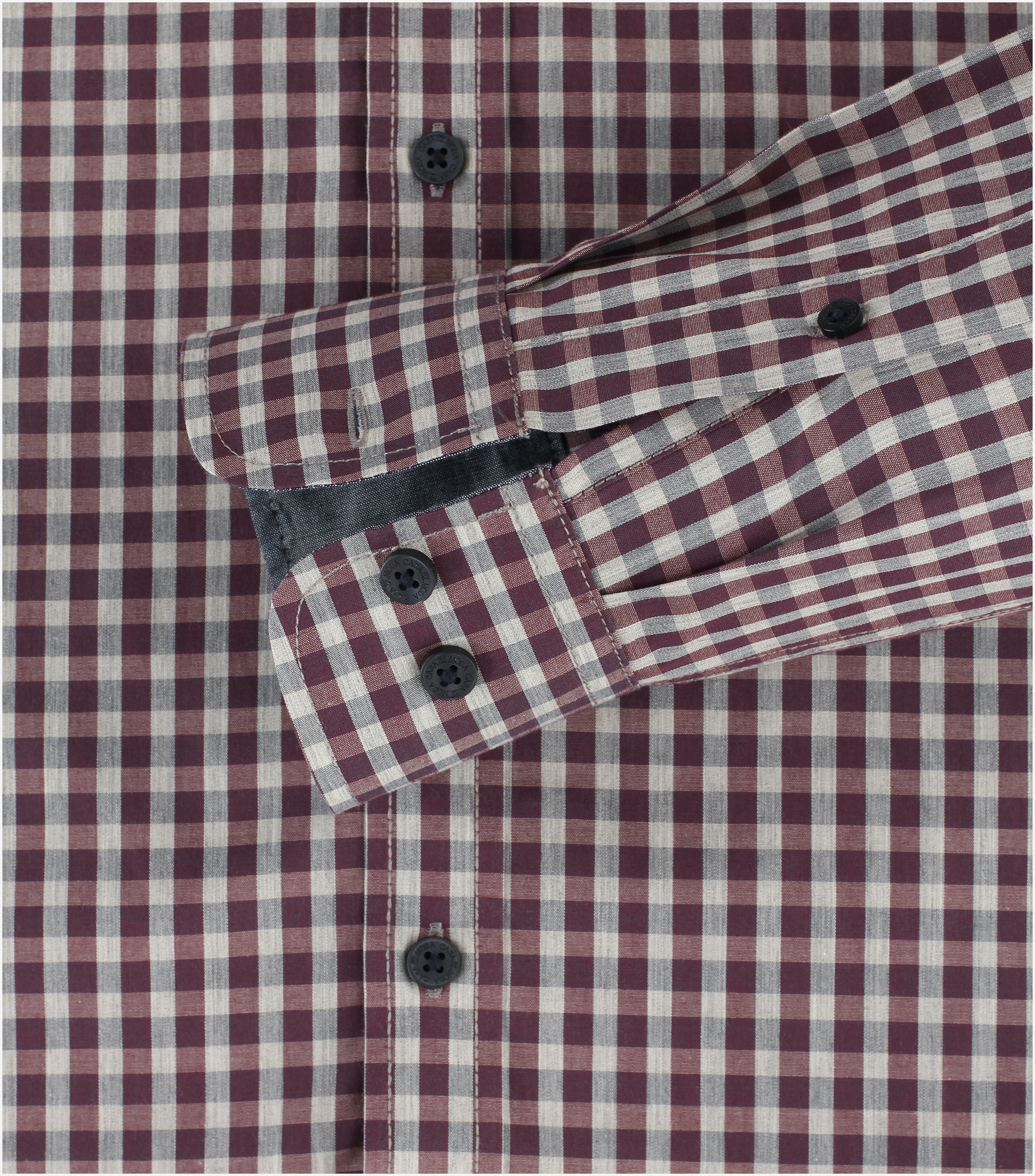 CASA MODA Sport casual fit overhemd, structuur, rood geruit
