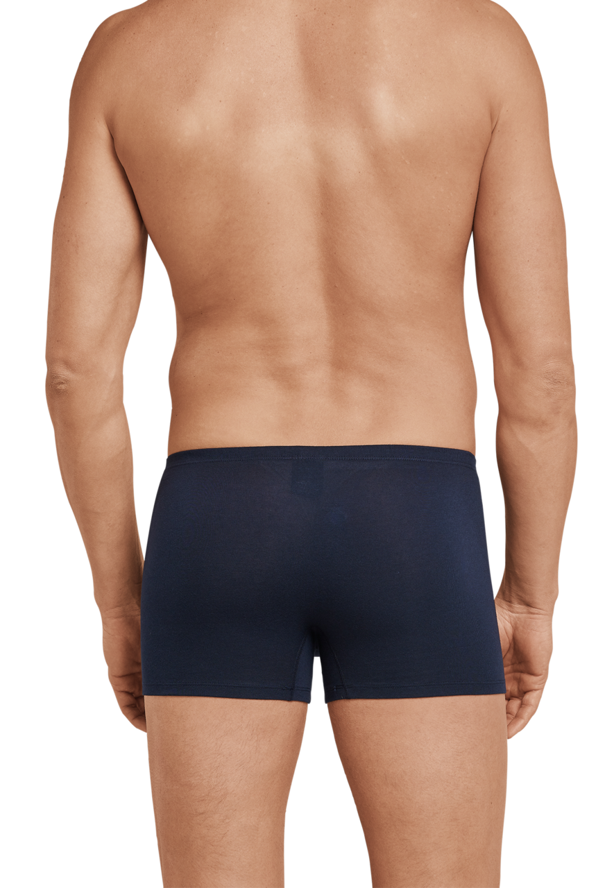 SCHIESSER Cotton Essentials boxer (2-pack), heren short donkerblauw