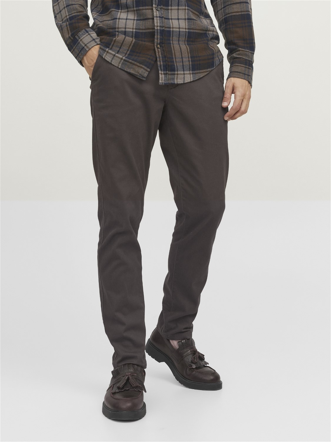 JACK & JONES Marco Dave loose fit, heren chino, bruin