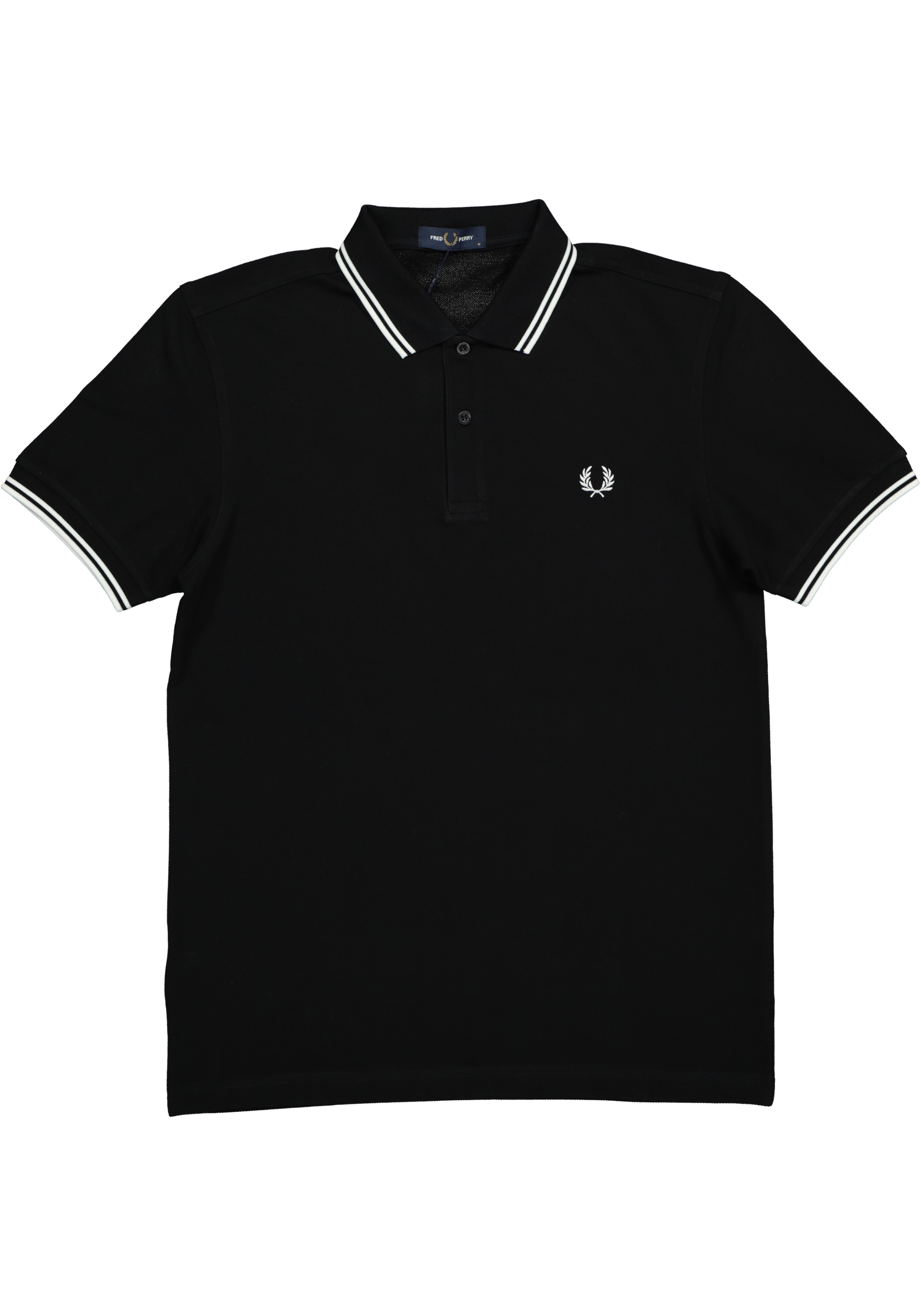 Fred Perry M3600 polo twin tipped shirt, heren polo Black / Porcelain / Porcelain