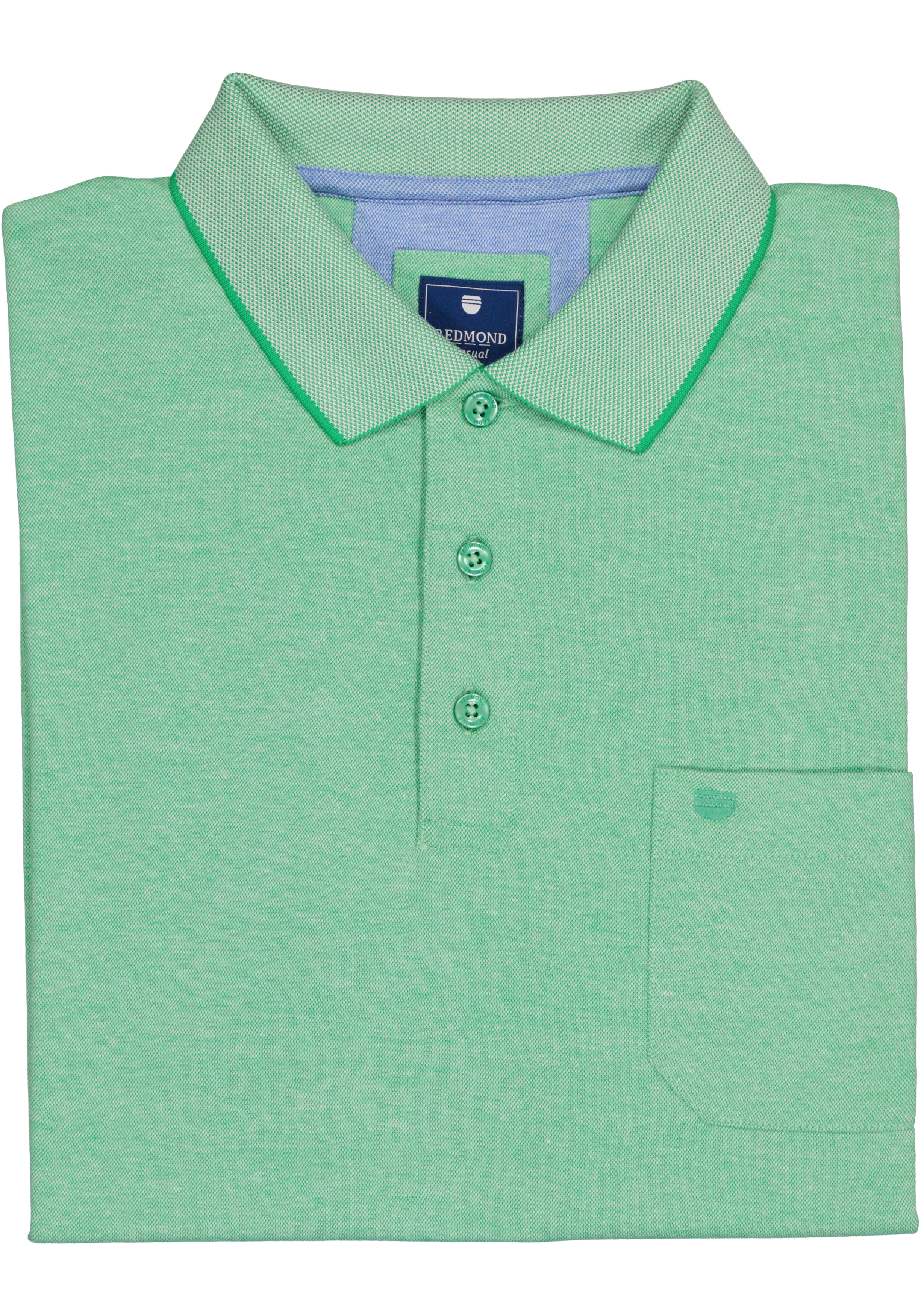 Redmond regular fit poloshirt, lichtgroen melange