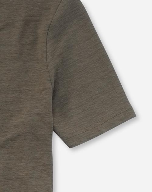 OLYMP Level Five Casual body fit T-shirt, olijfgroen