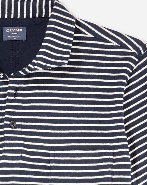 OLYMP Casual modern fit polo, marineblauw