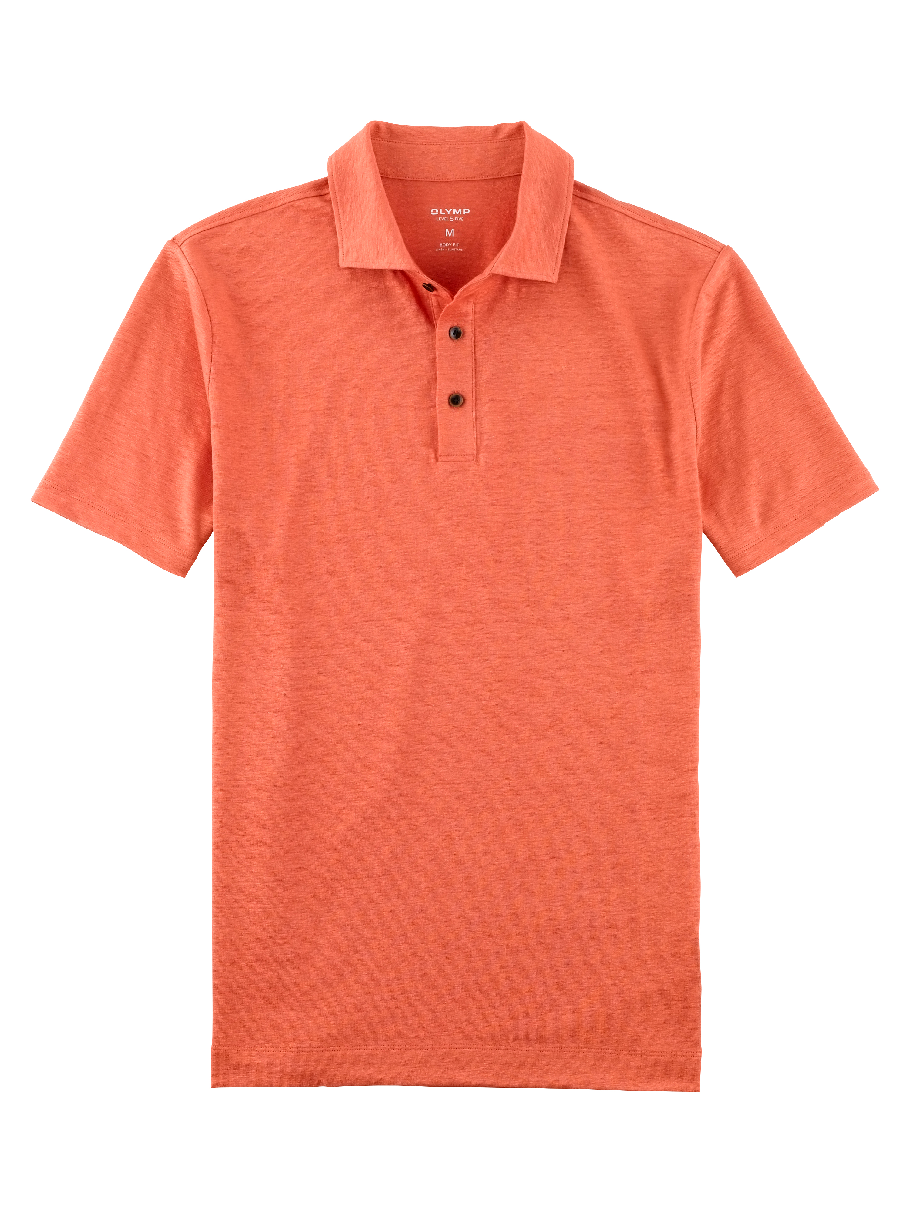 OLYMP Polo Level 5 Casual, slim fit polo, oranje
