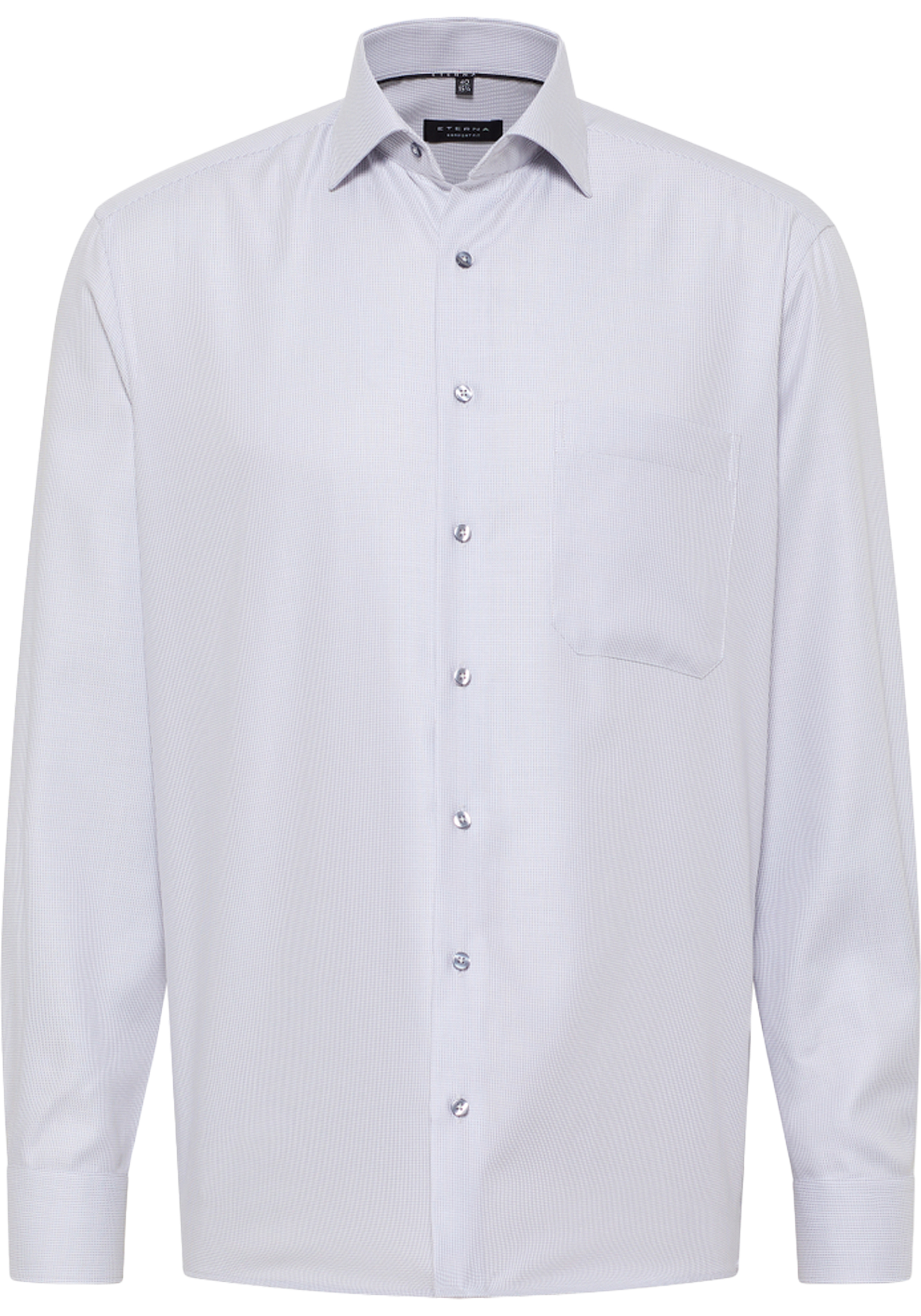 ETERNA comfort fit overhemd, structuur, grijs