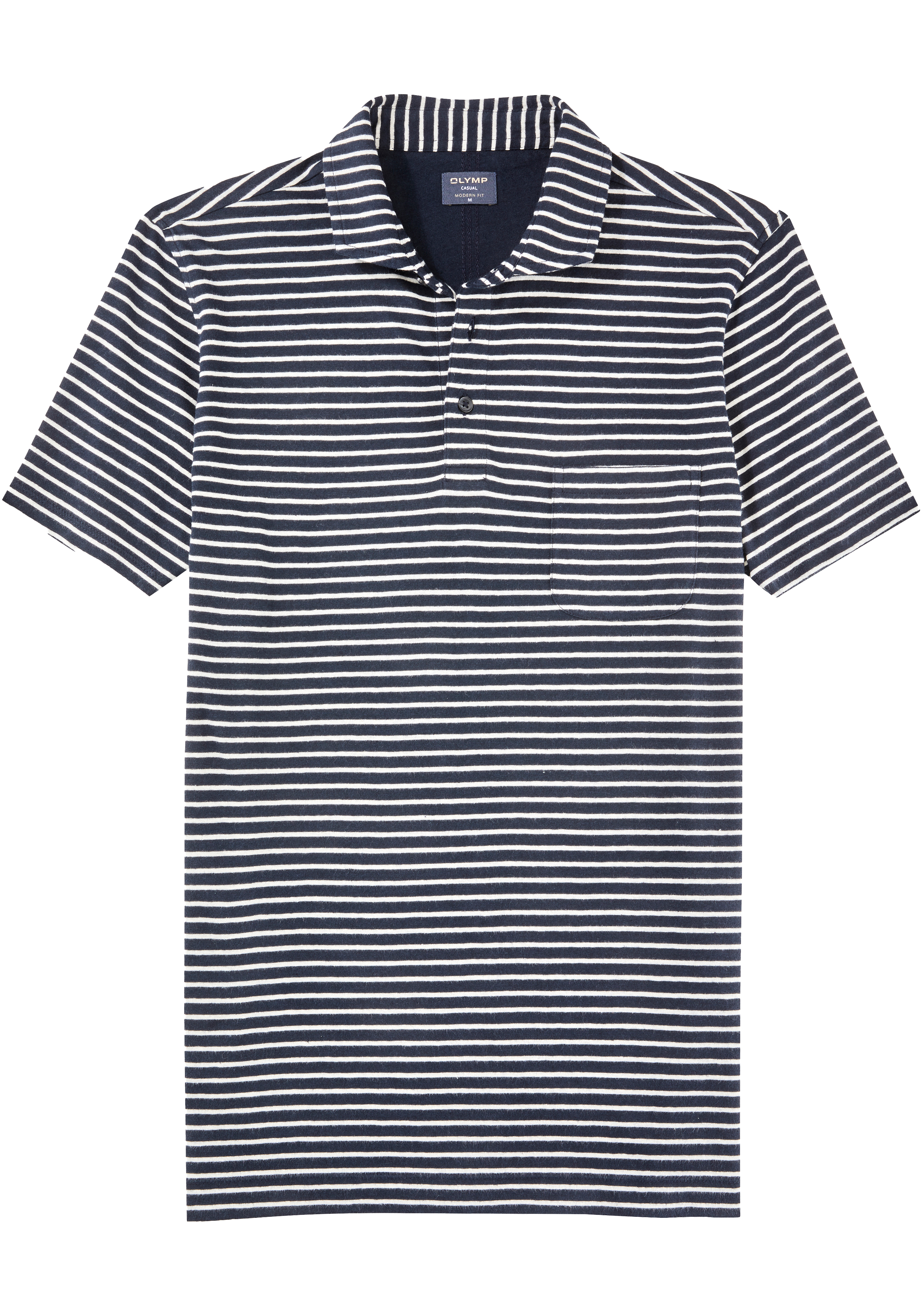 OLYMP Casual modern fit polo, marineblauw