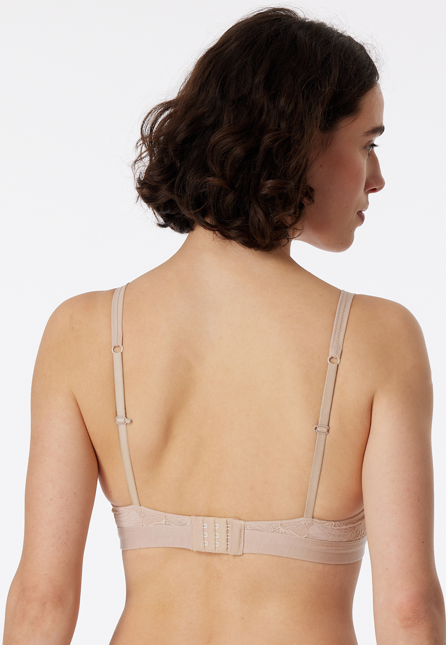 SCHIESSER Modal & Lace bh (1-pack), dames zachte beugelbeha racerback beige