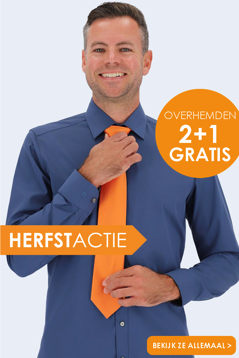 Herfstactie overhemden 2 plus 1 gratis bij HemdVoorHem, bekijk ze allemaal!