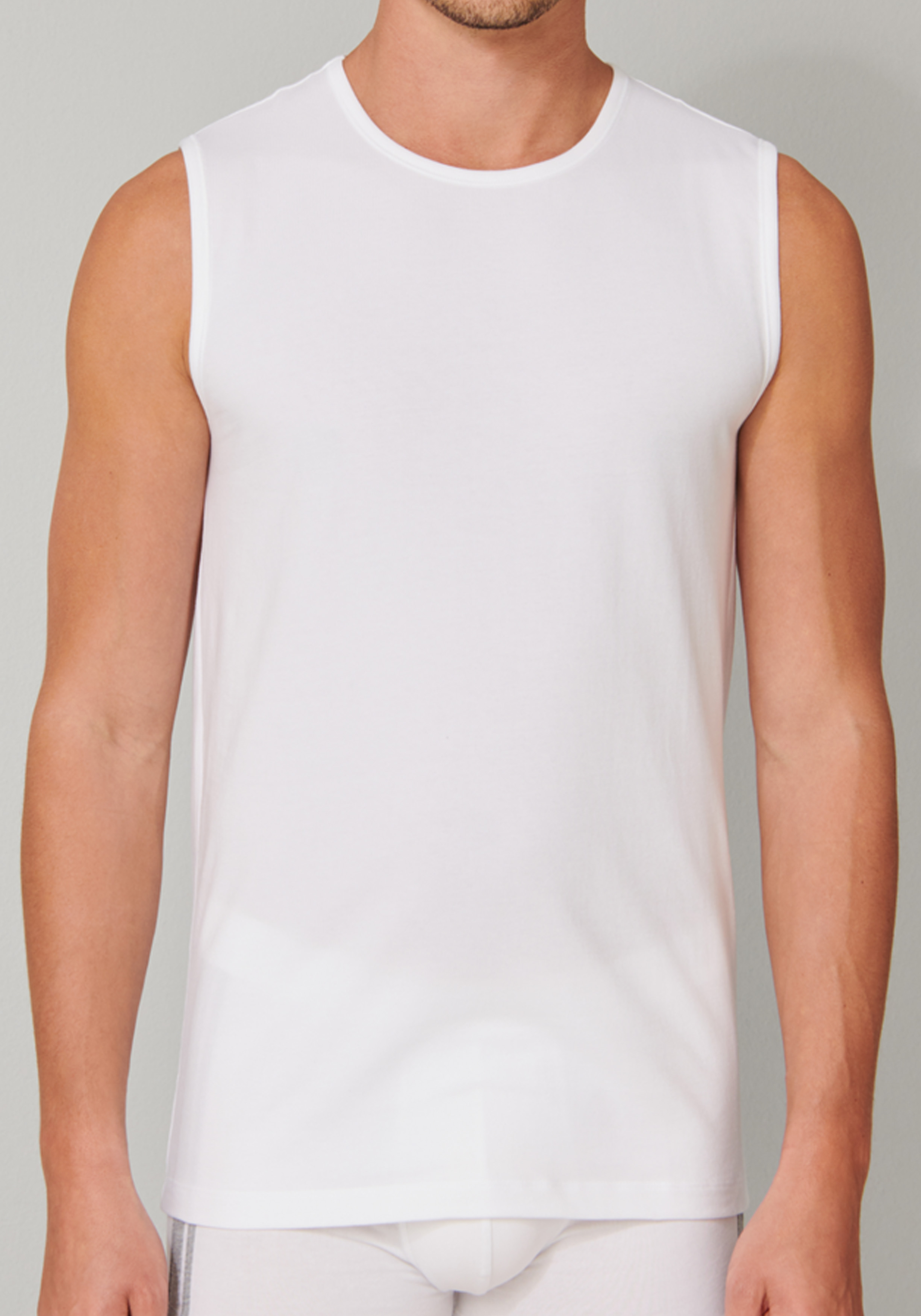 SCHIESSER 95/5 tanktops (2-pack), O-hals, wit