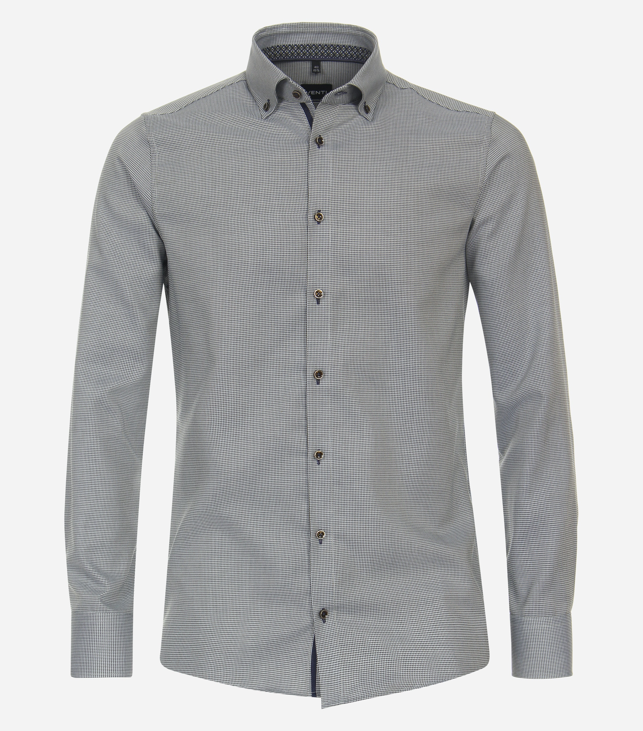 VENTI modern fit overhemd, dobby, groen