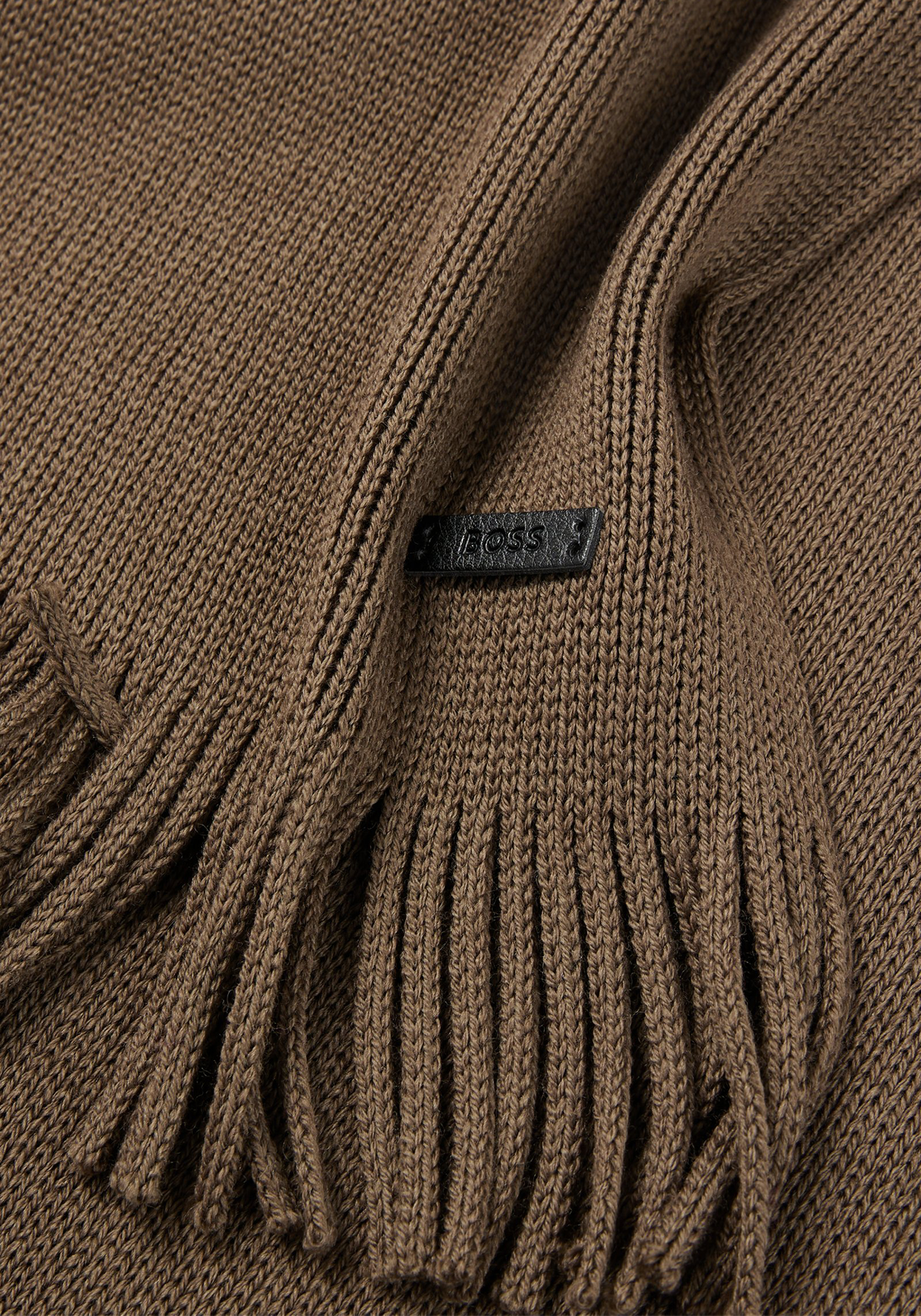 HUGO BOSS sjaal wol, heren sjaal gebreid, groen