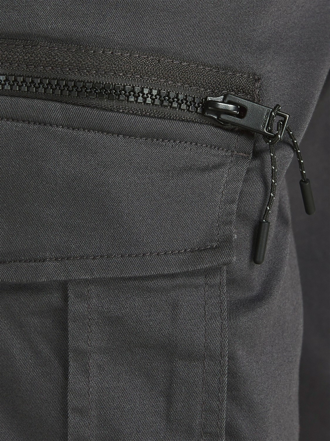 JACK & JONES Ace Dex Tapered loose fit, heren cargo broek, donkergrijs