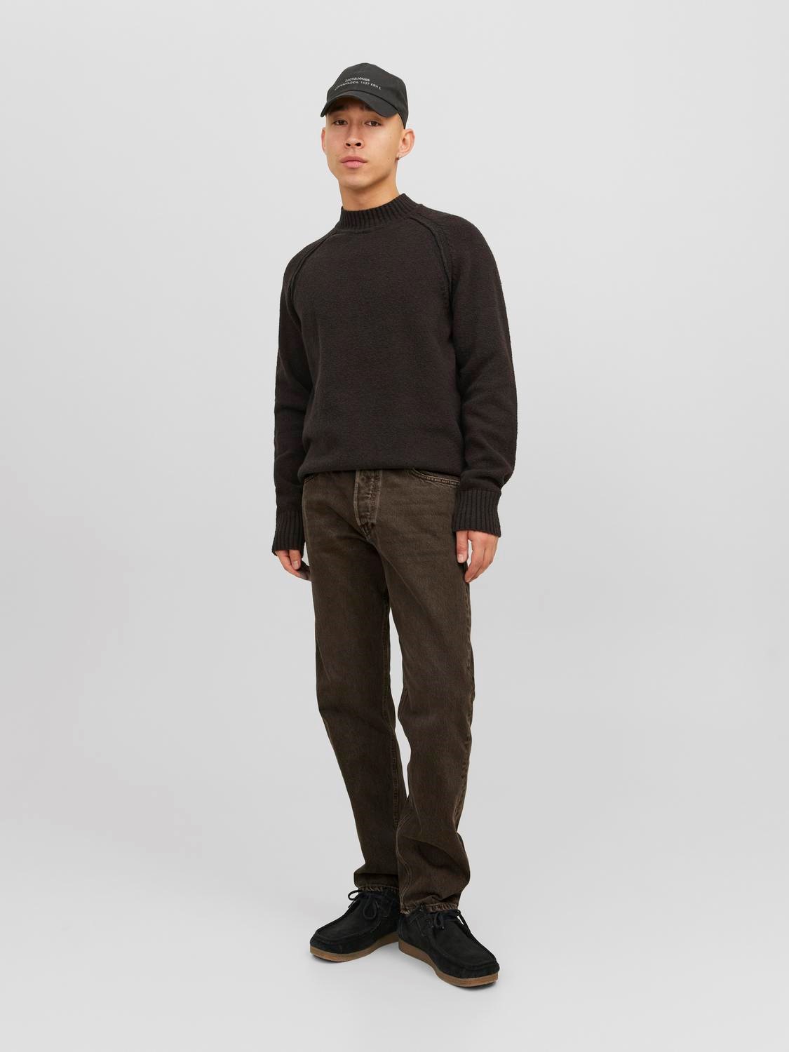 JACK & JONES Chris Cooper loose fit, heren jeans, chocoladebruin