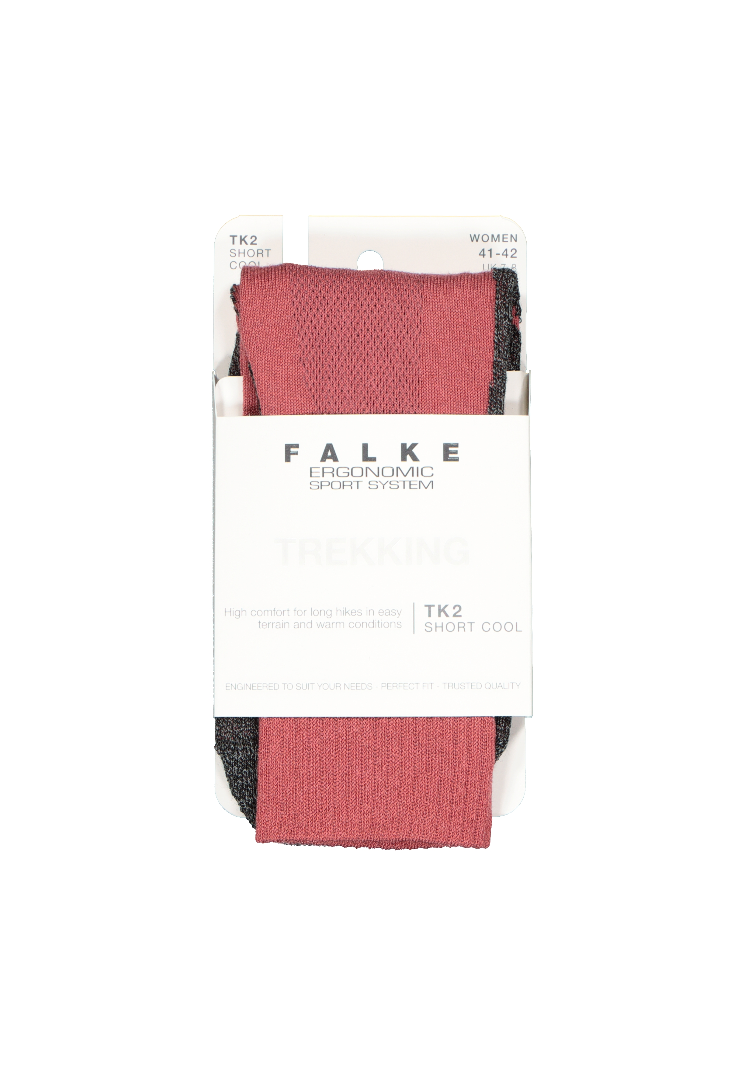 FALKE TK2 Cool Short dames wandelsokken, roze (mixed berry)