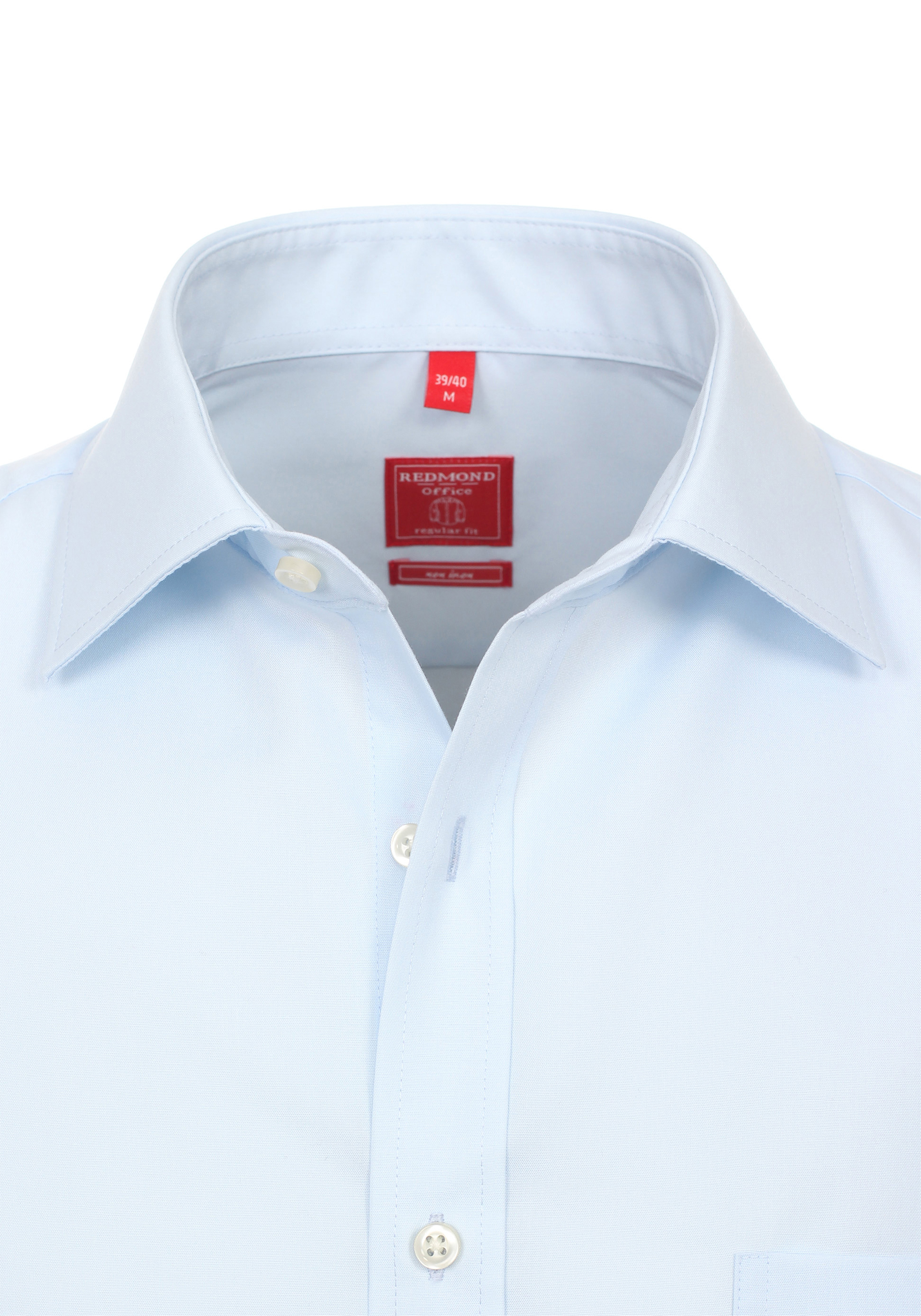 Redmond regular fit overhemd, lichtblauw
