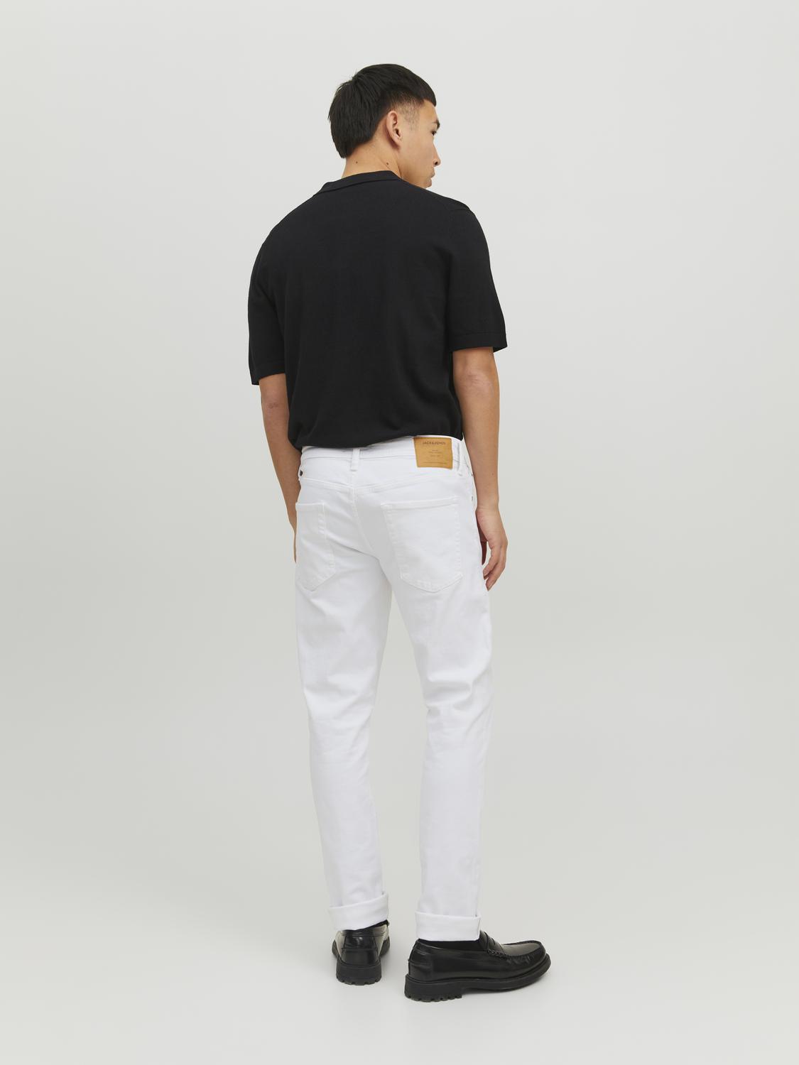 JACK & JONES Glenn Original loose fit, heren jeans, wit Denim