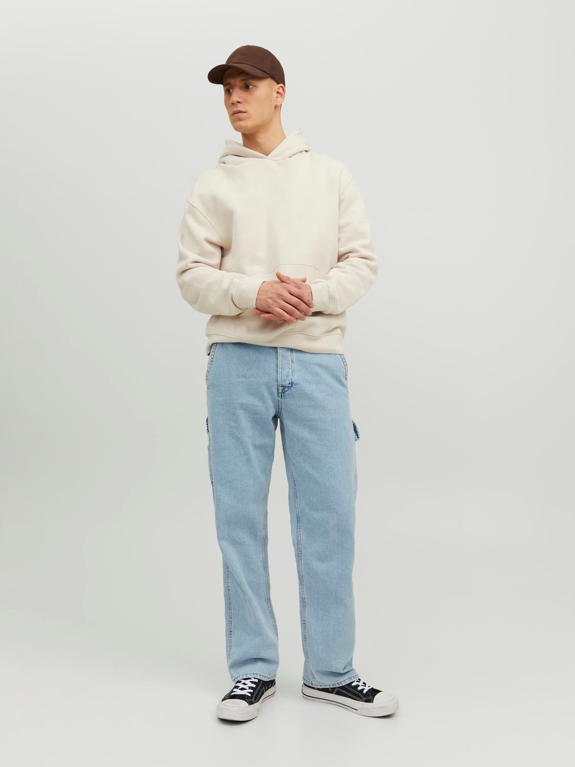 JACK & JONES Eddie Utility loose fit, heren jeans, denimblauw