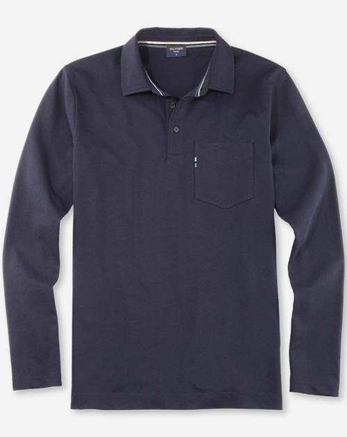 OLYMP Casual modern fit polo, marineblauw
