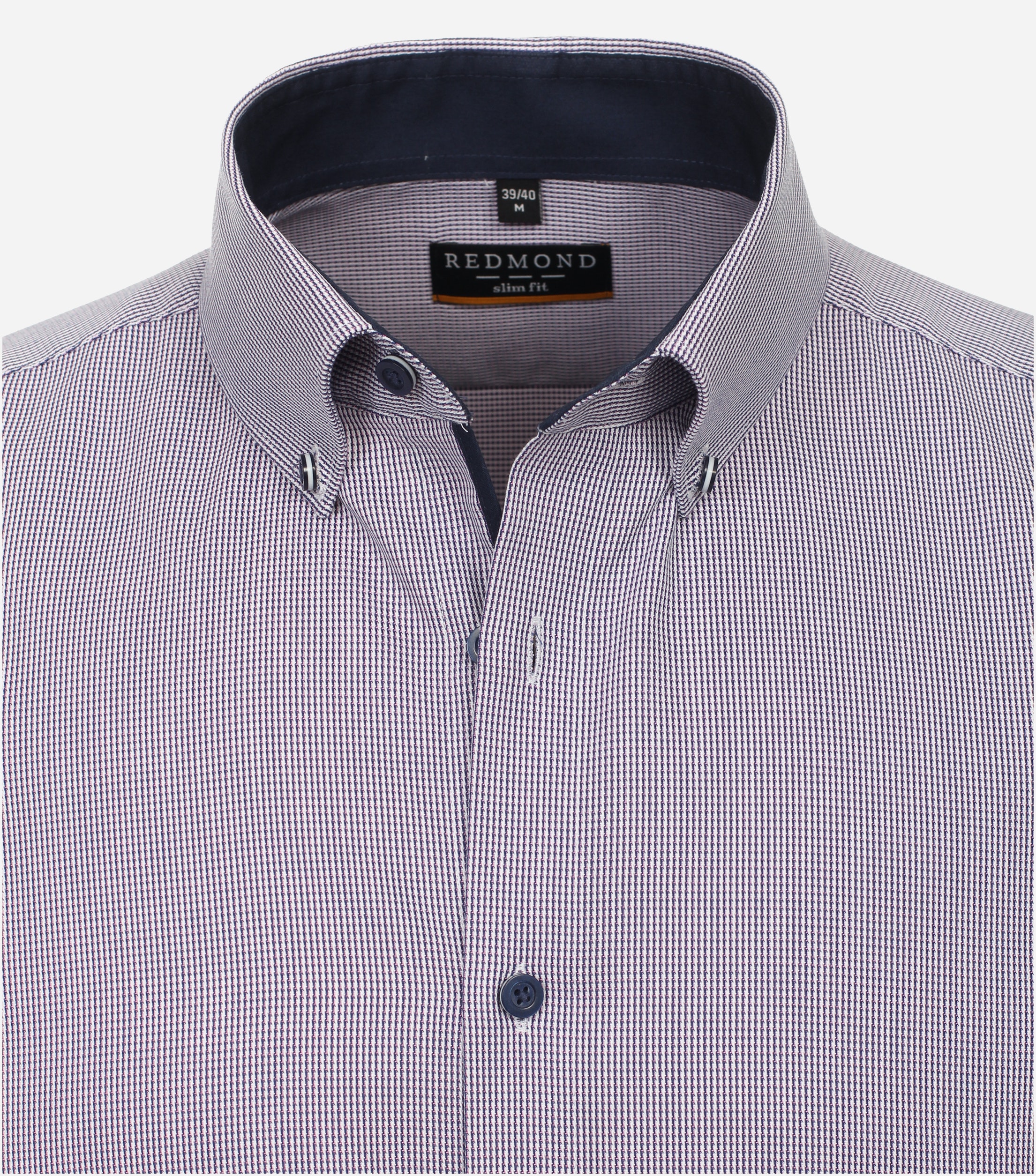 Redmond slim fit overhemd, popeline, paars