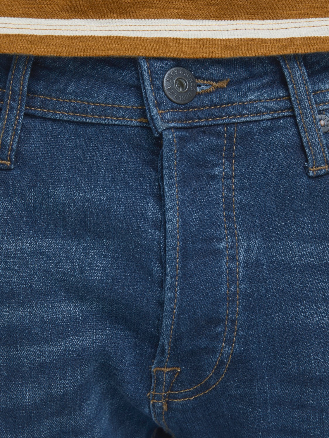 JACK & JONES Tim Original regular fit, heren jeans, denimblauw