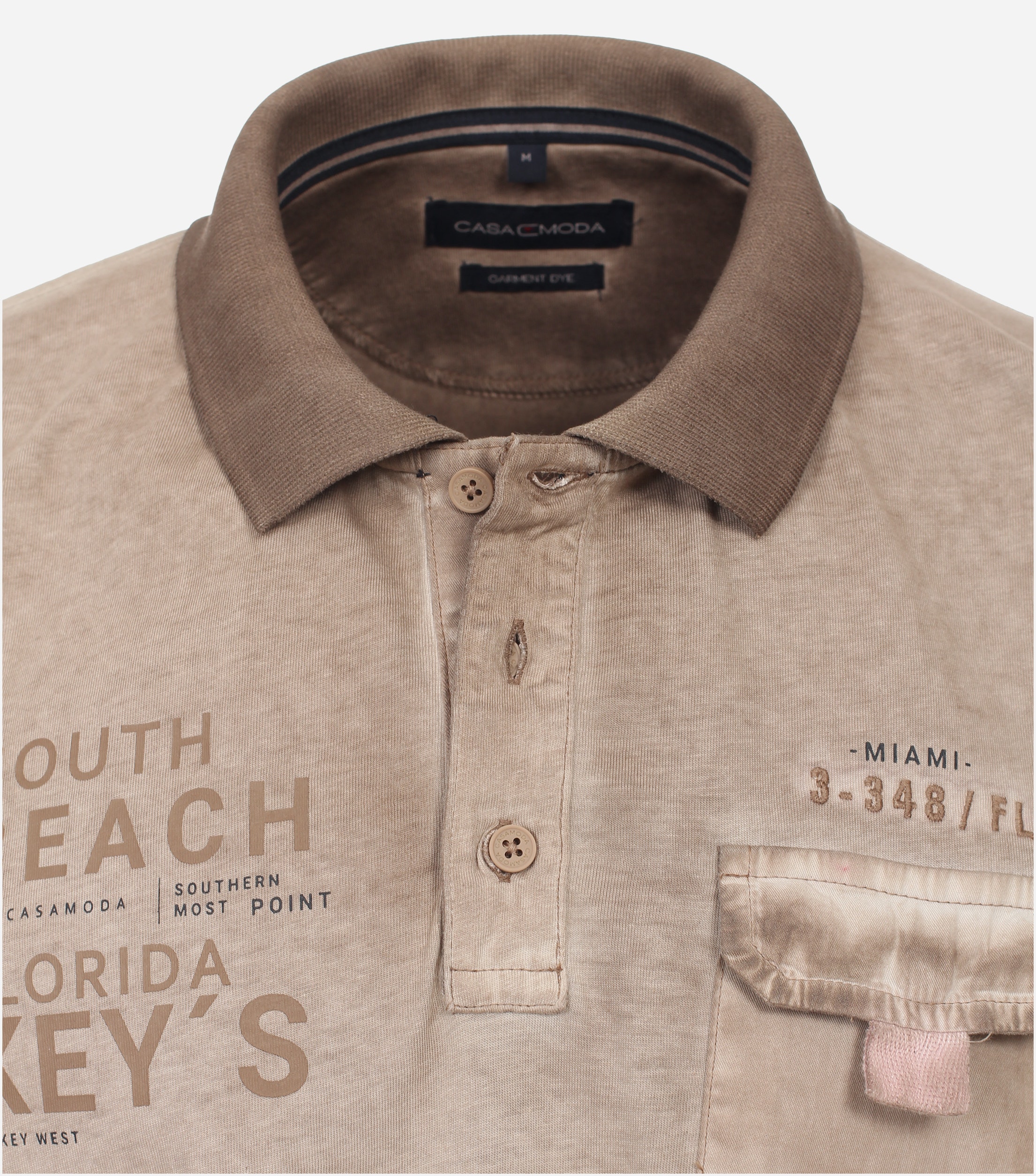 CASA MODA comfort fit heren polo, beige