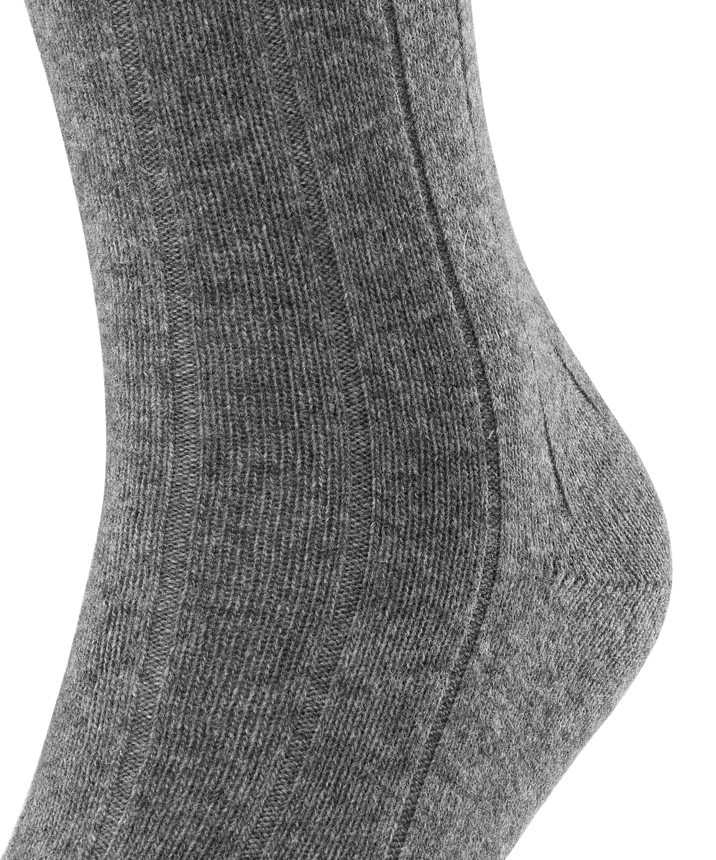 FALKE Lhasa Rib herensokken, grijs (light greymel.)