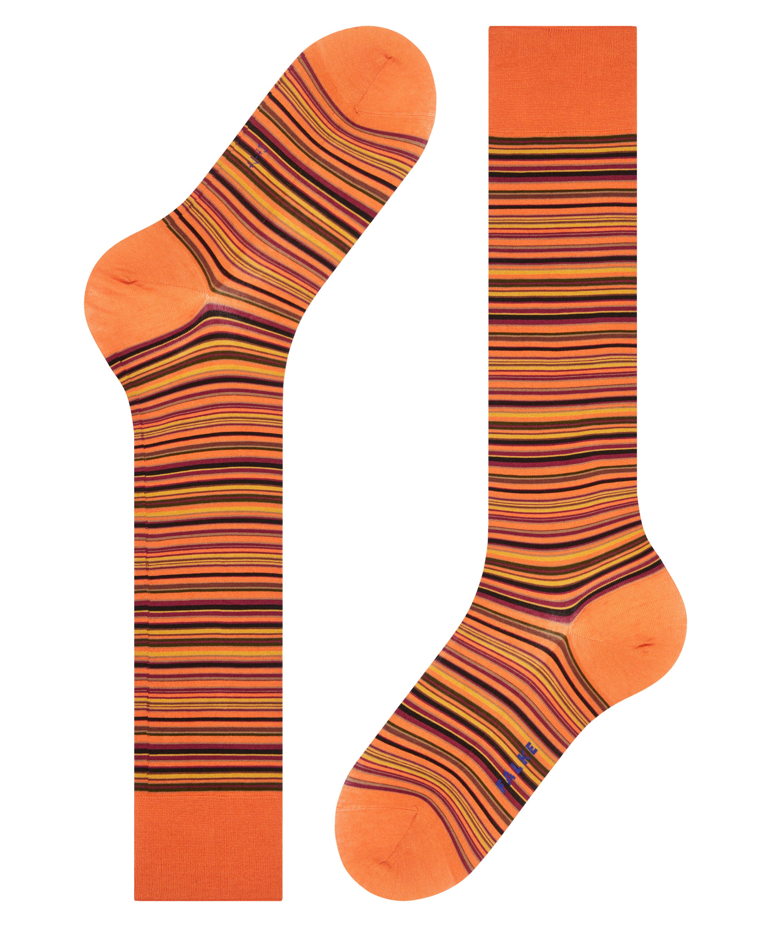 FALKE Microblock heren kniekousen, oranje (tandoori)