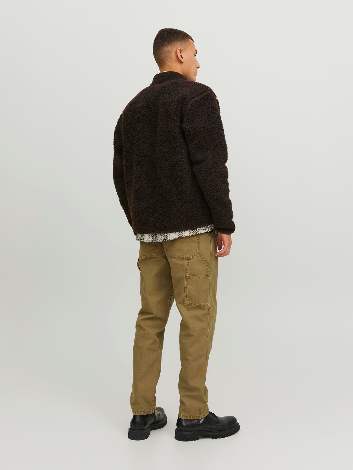 JACK & JONES Kane Washed Carpenter loose fit, heren cargo broek, camel bruin