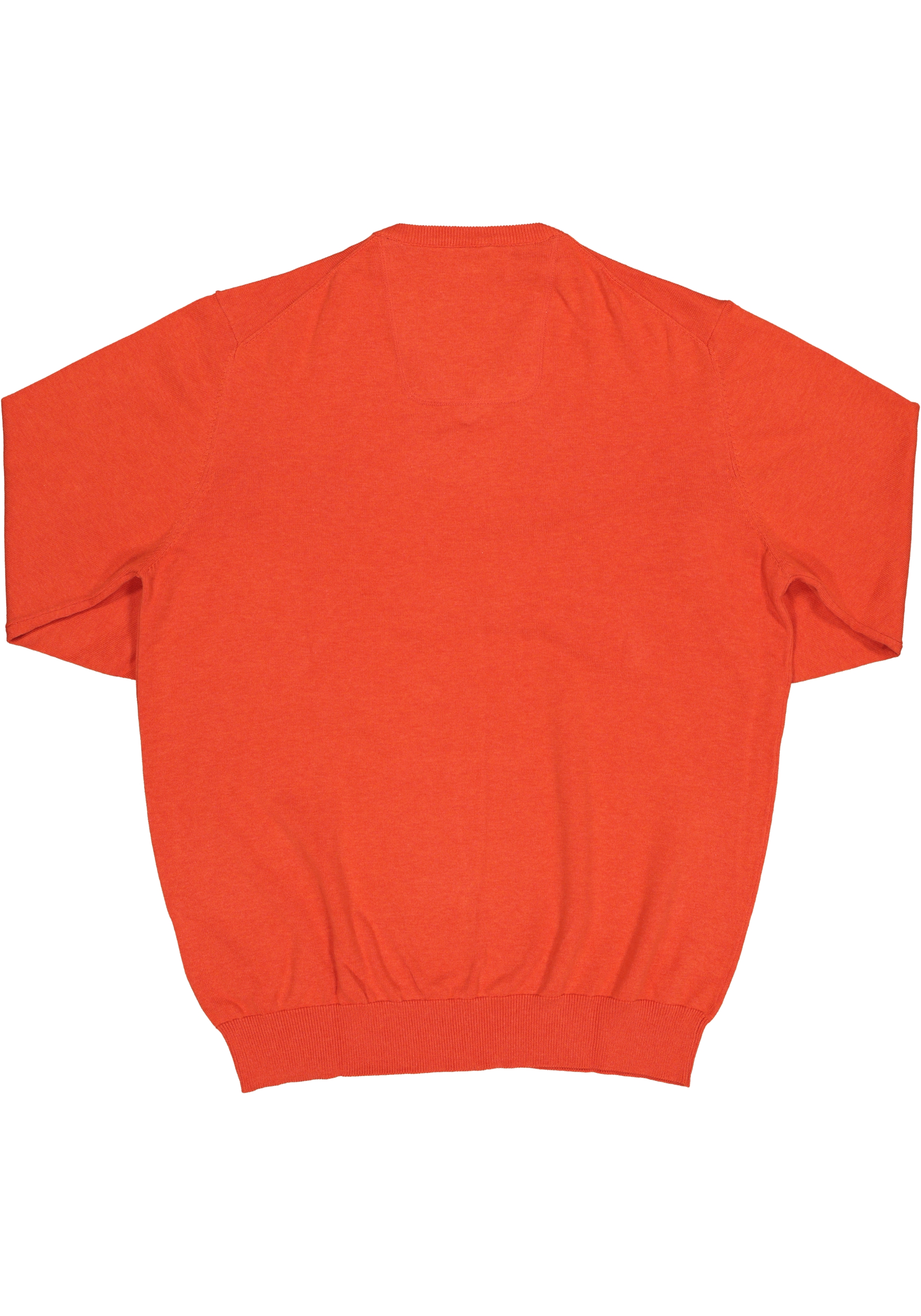 Casa Moda heren trui katoen V-hals, oranje-rood