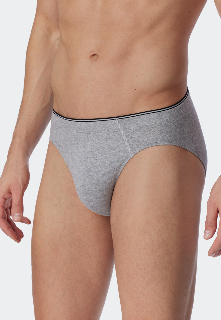 SCHIESSER 95/5 slip (1-pack), heren superminislip biologisch katoen grijs-melange