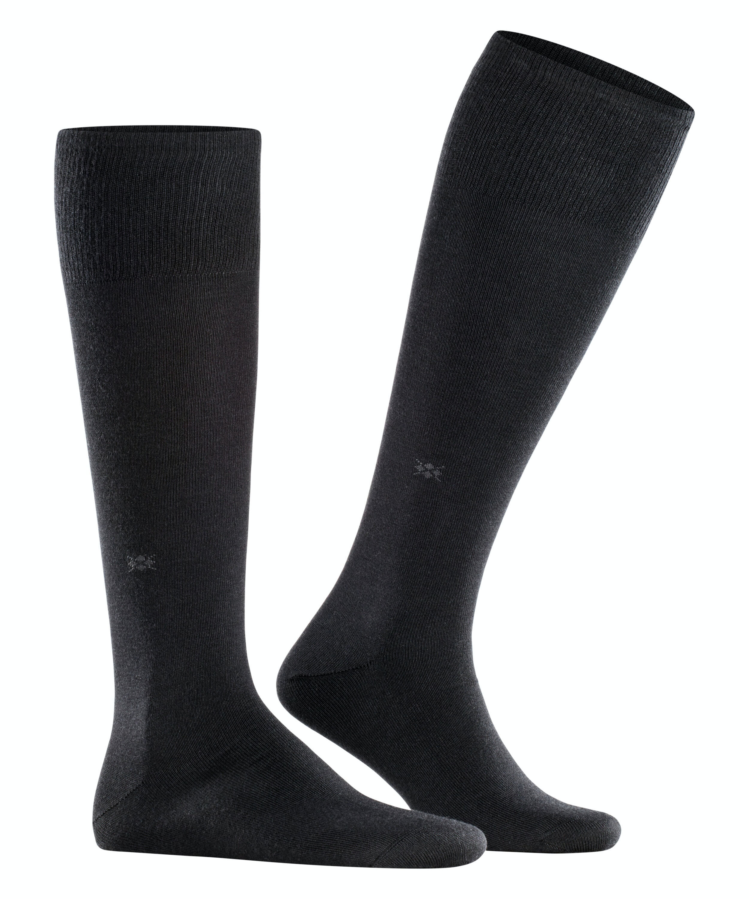 Burlington Leeds heren kniekousen, zwart (black)