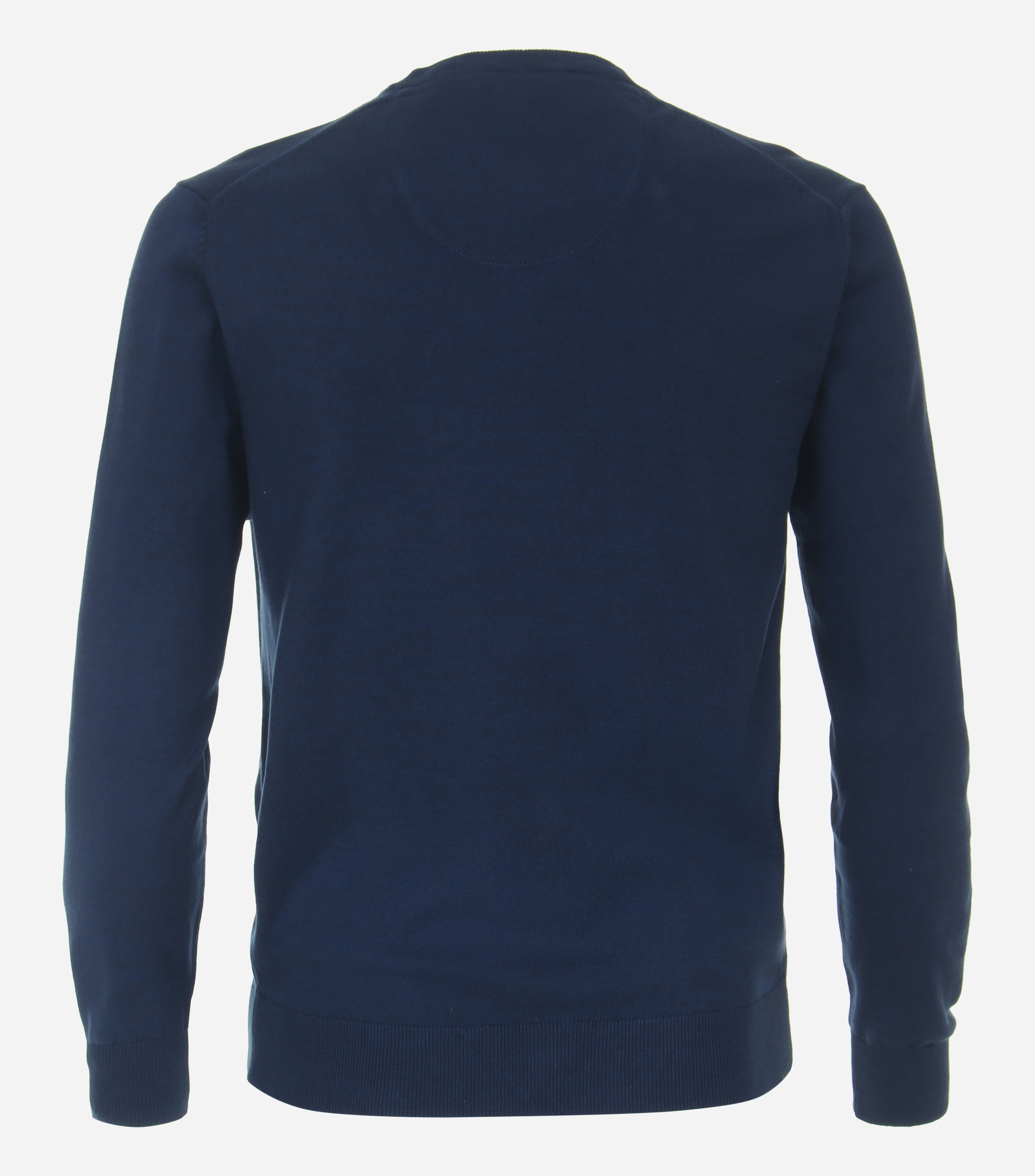 Redmond heren trui katoen, V-hals, blauw (middeldik)