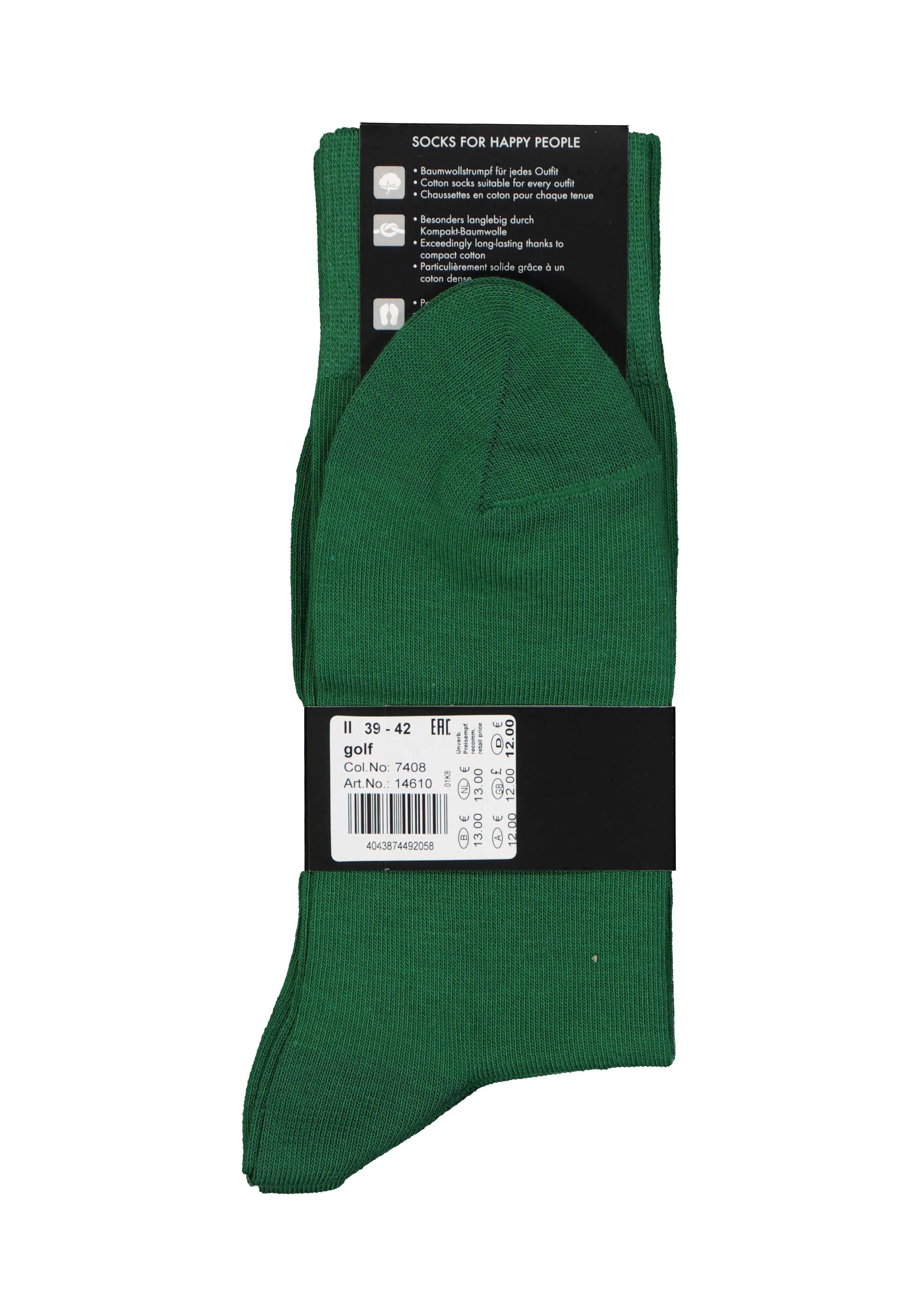 FALKE Happy herensokken (2-pack), groen (golf)