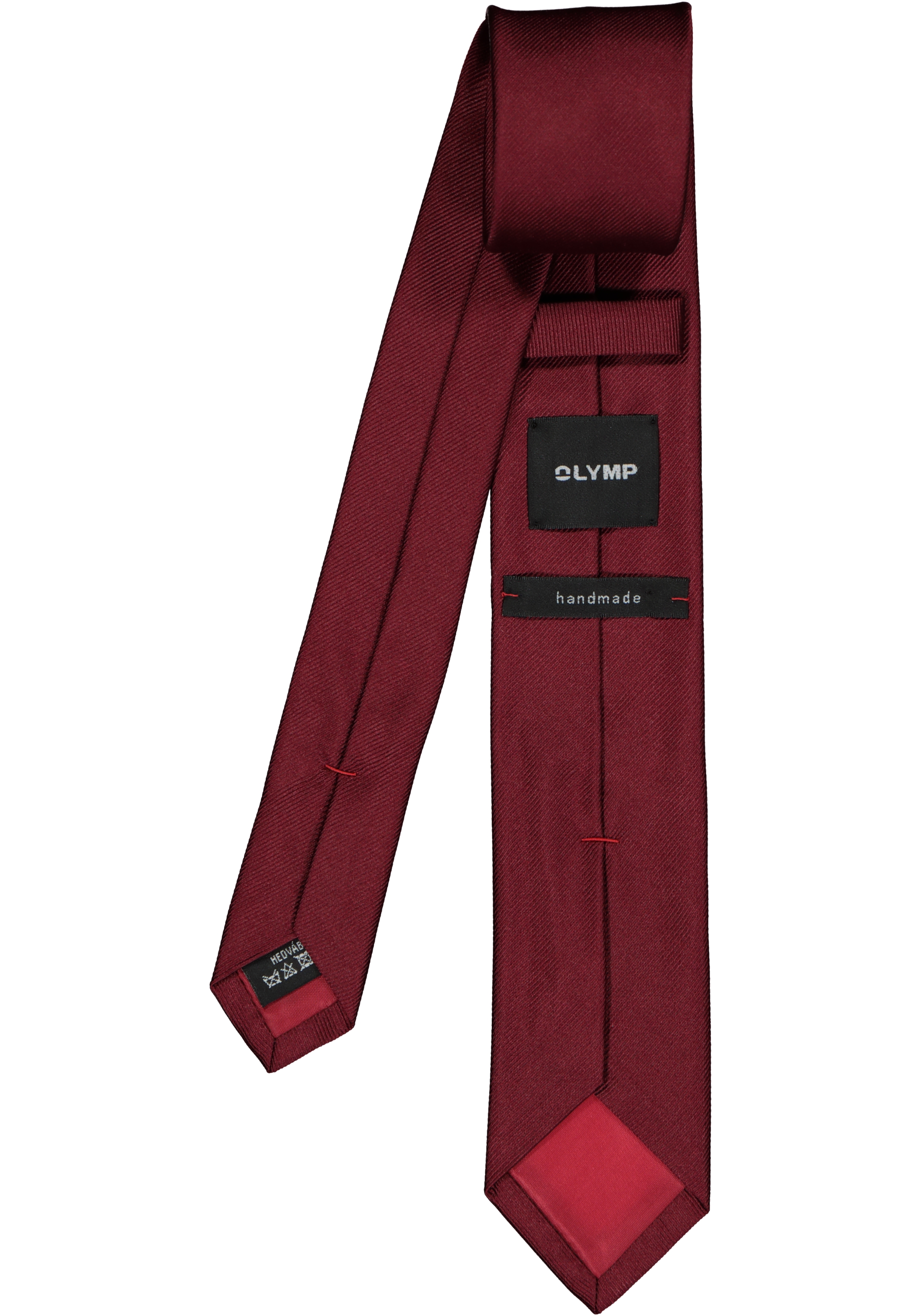 OLYMP smalle stropdas, bordeaux rood