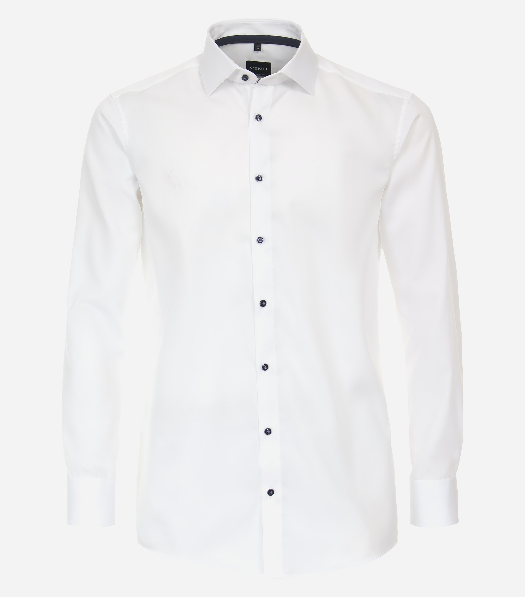 VENTI modern fit overhemd, mouwlengte 72 cm, dobby, wit