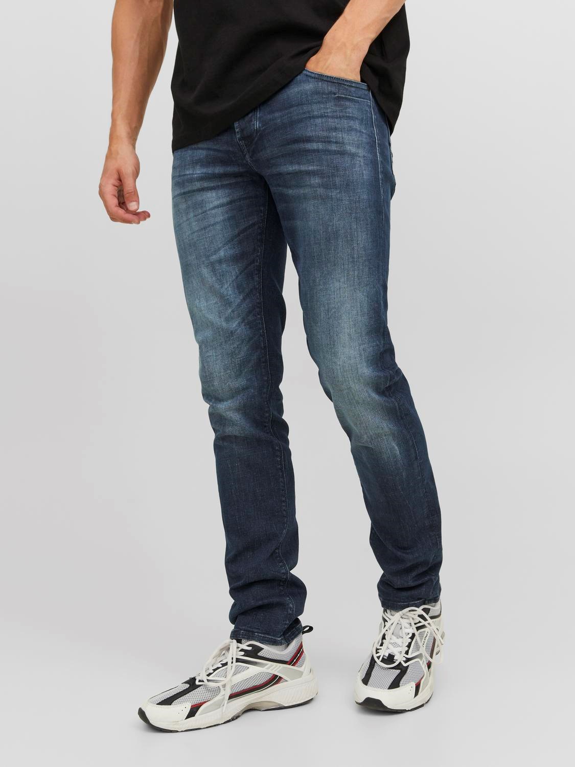 JACK & JONES Tim Solar Jos regular fit, heren jeans, denimblauw