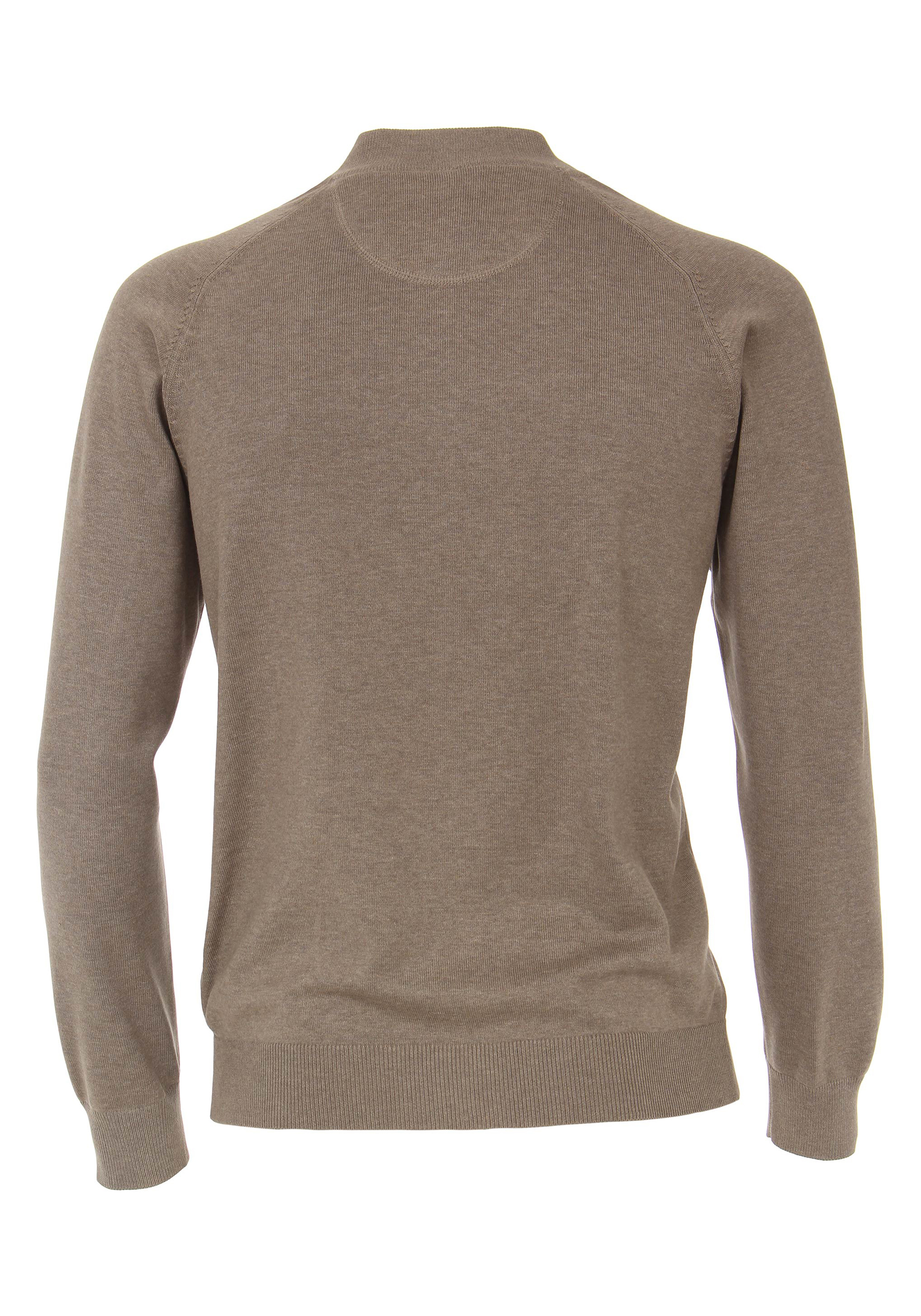 CASA MODA heren vest katoen, met rits, kaki