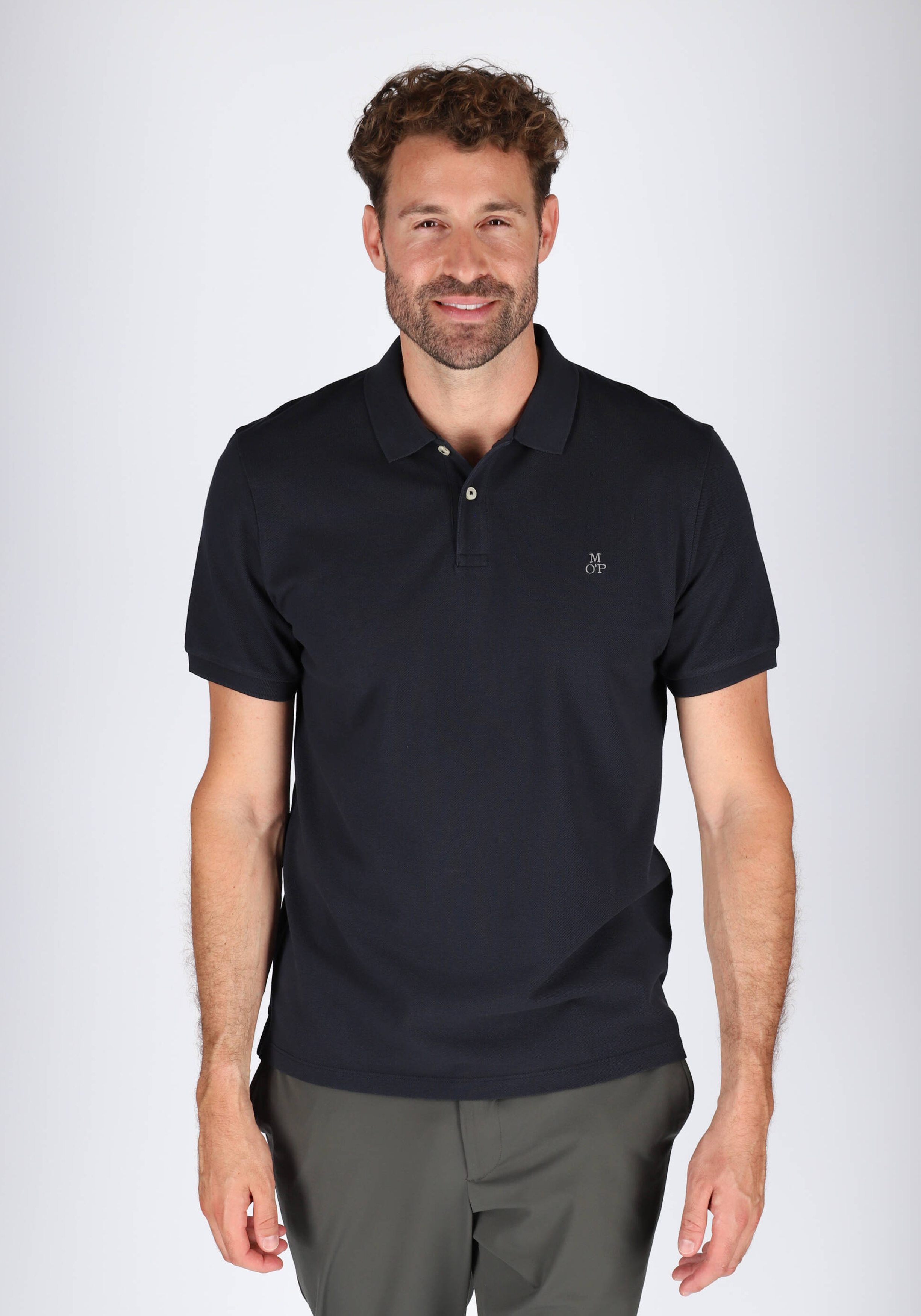 Marc O'Polo regular fit polo, heren poloshirt, donkerblauw