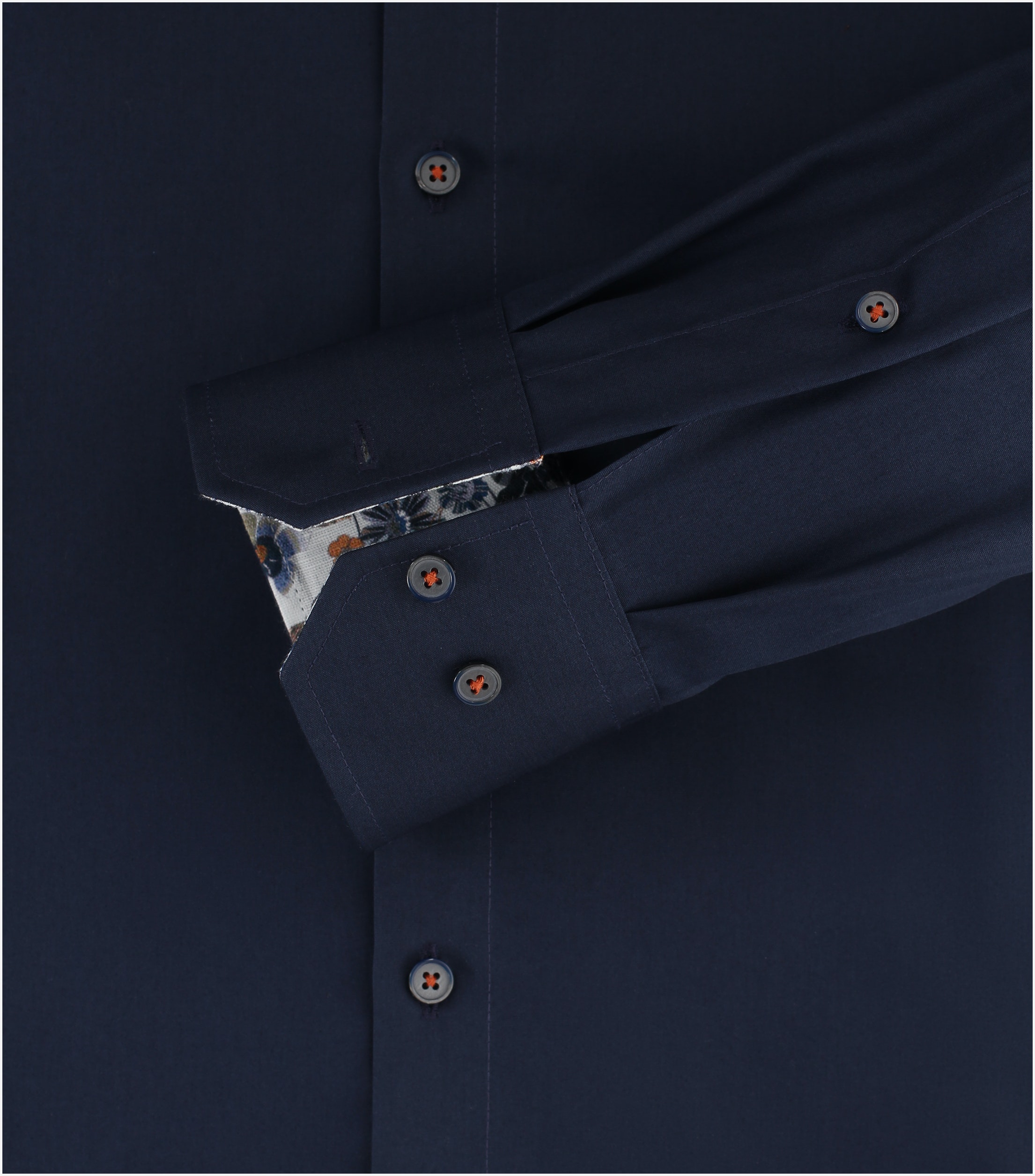 VENTI modern fit overhemd, mouwlengte 7, popeline, blauw