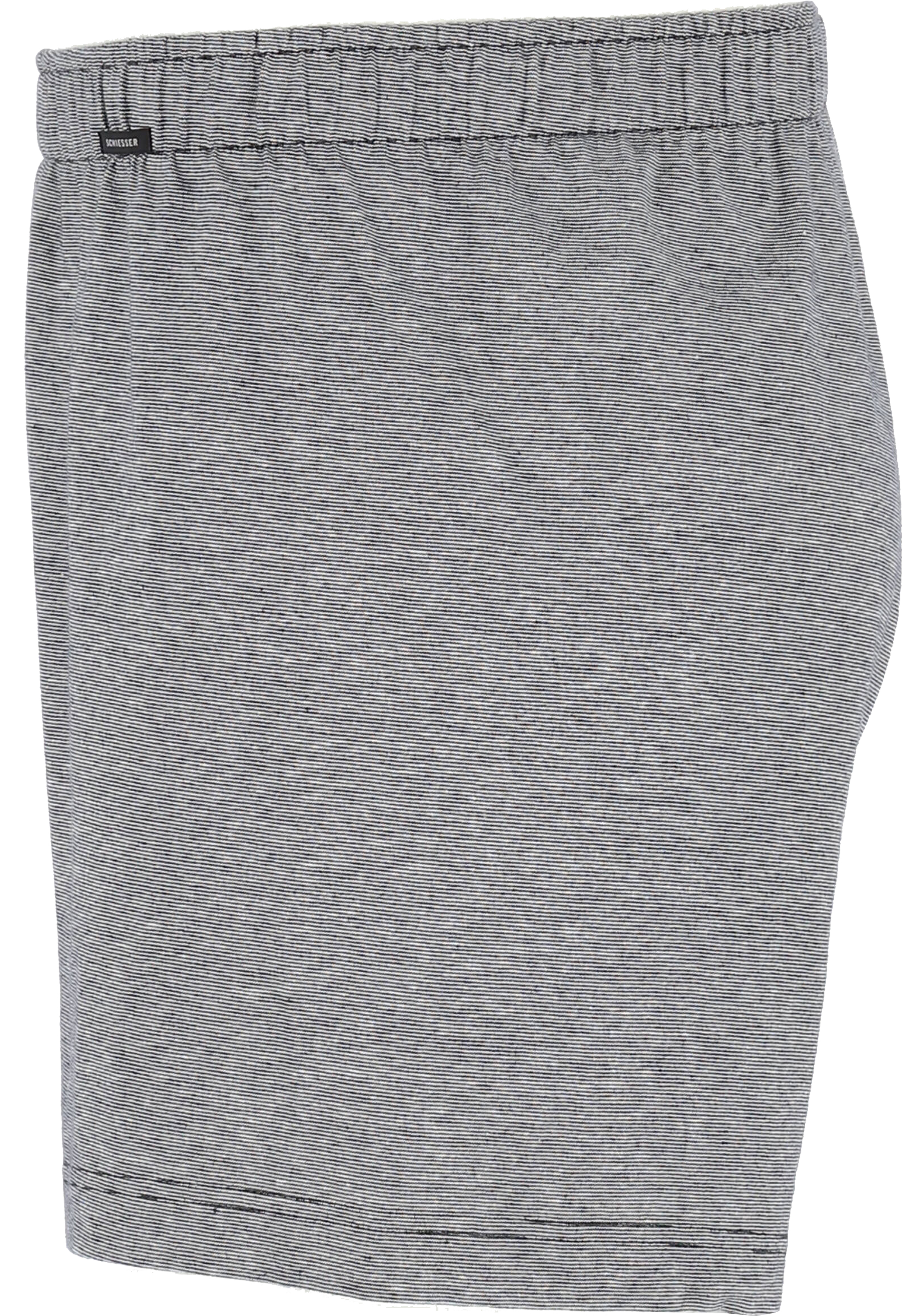 SCHIESSER Cotton Essentials boxershorts wijd (2-pack), tricot, zwart en fijn gestreept