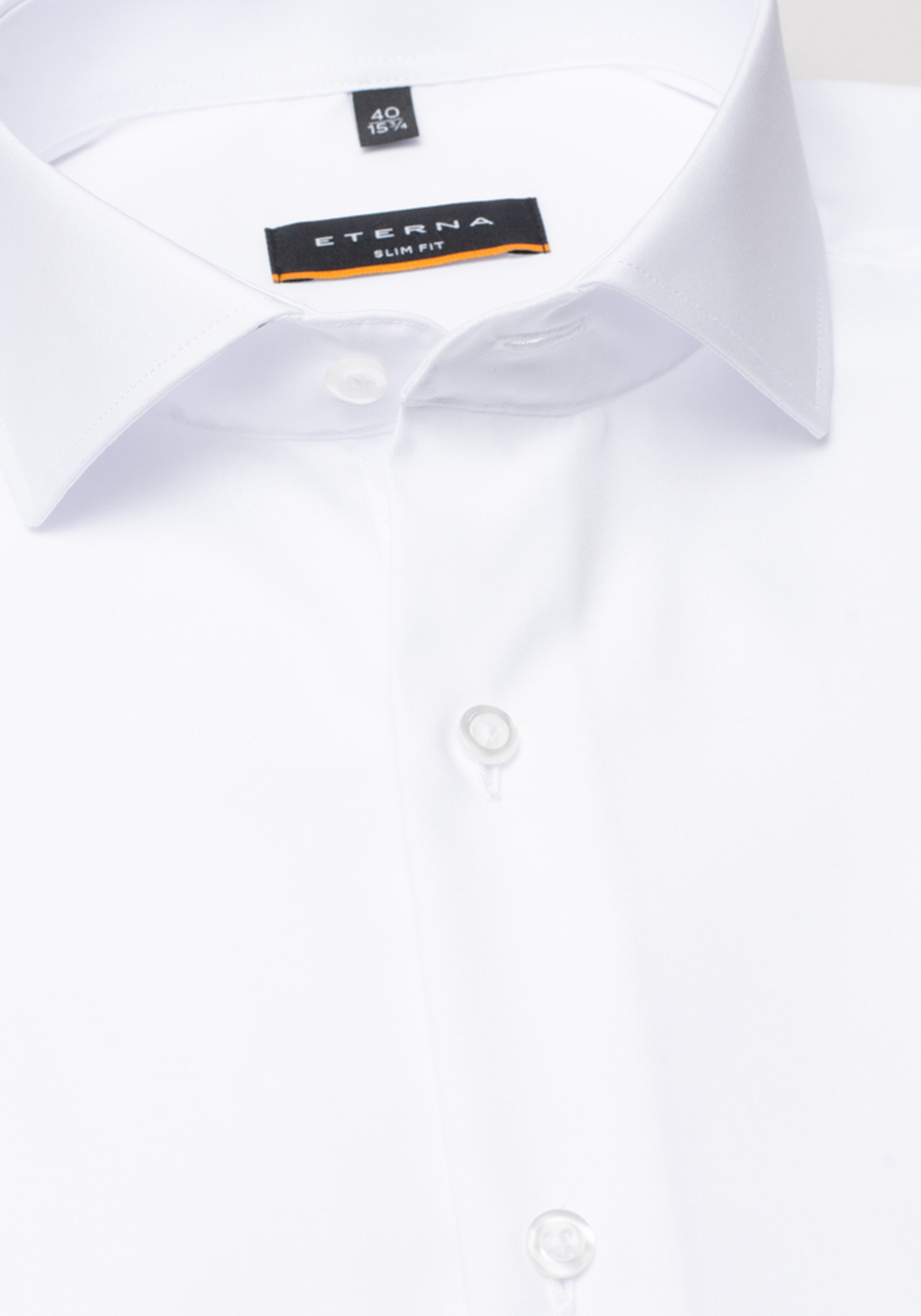 ETERNA slim fit overhemd korte mouw, popeline, wit