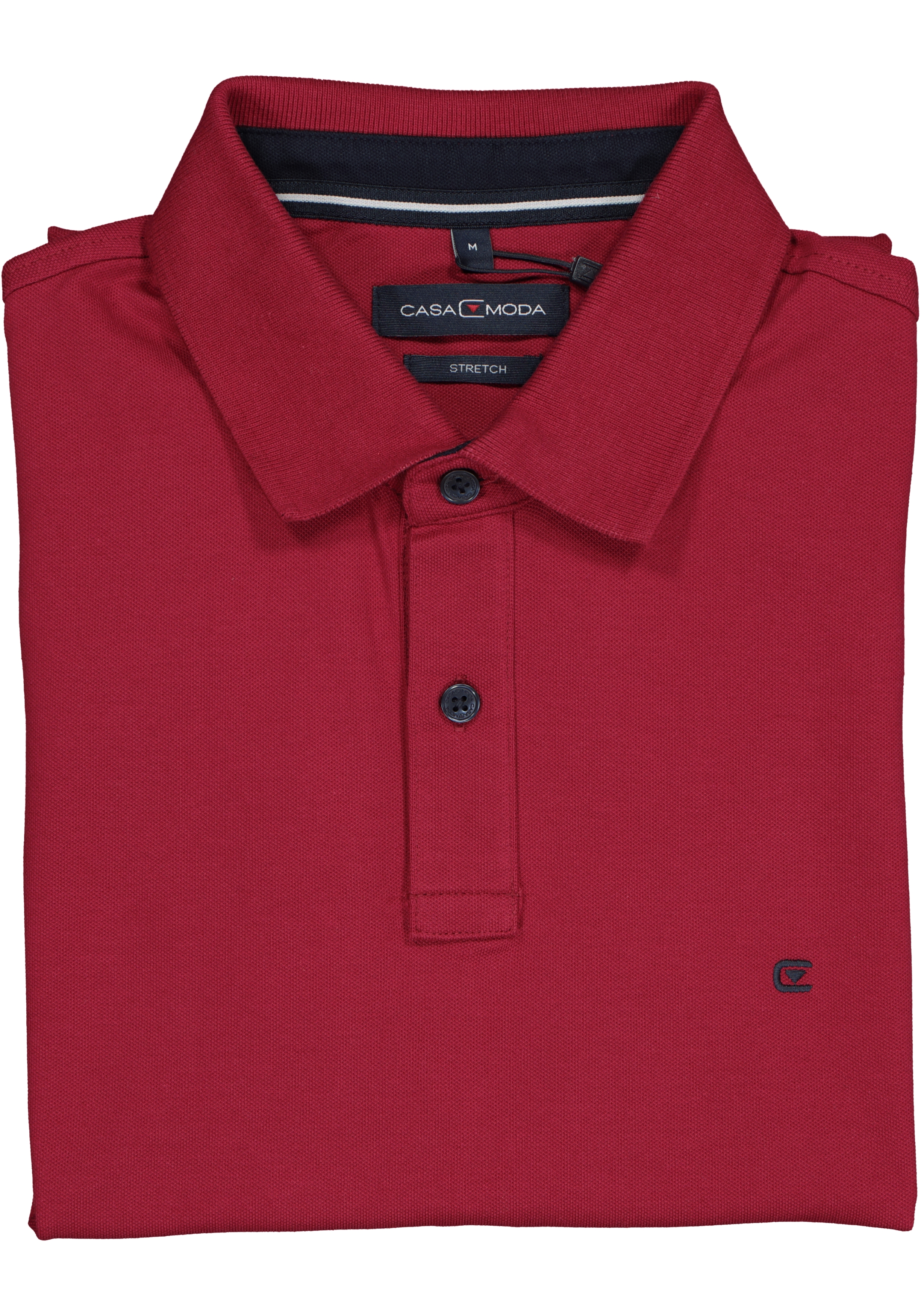 CASA MODA comfort fit poloshirt, stretch, bordeaux rood